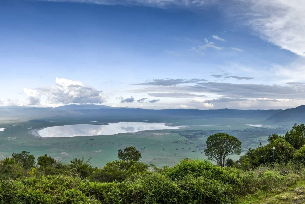 Aussicht in den Krater des Ngorongoro