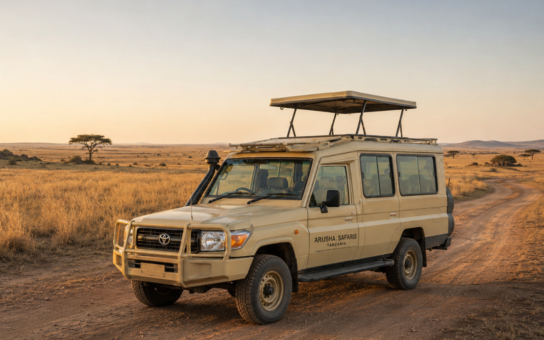 Safari Jeep auf privater Reise in Tanzania