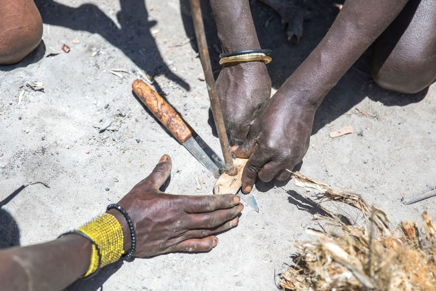 Hadza-Gemeinschaft am Lake Eyasi in Tansania