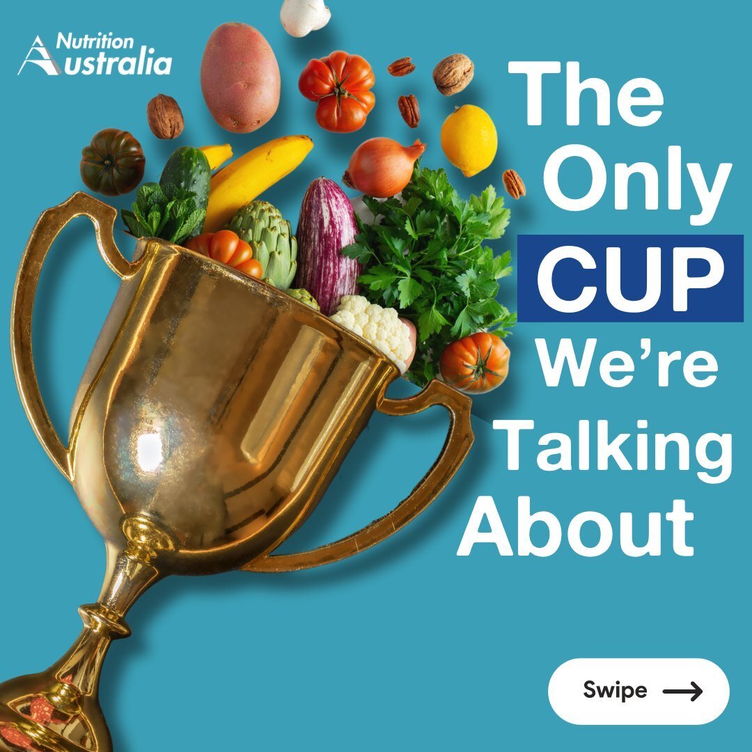 The race is on to fill your cup with veggies! 🥕 🥦 🌽 

To reach your daily goal of five serves of veggies, that looks like 5 serves of leafy greens/raw salad veg or 2.5 cups of cooked veggies. WIN big by investing in your health and wellbeing by tr