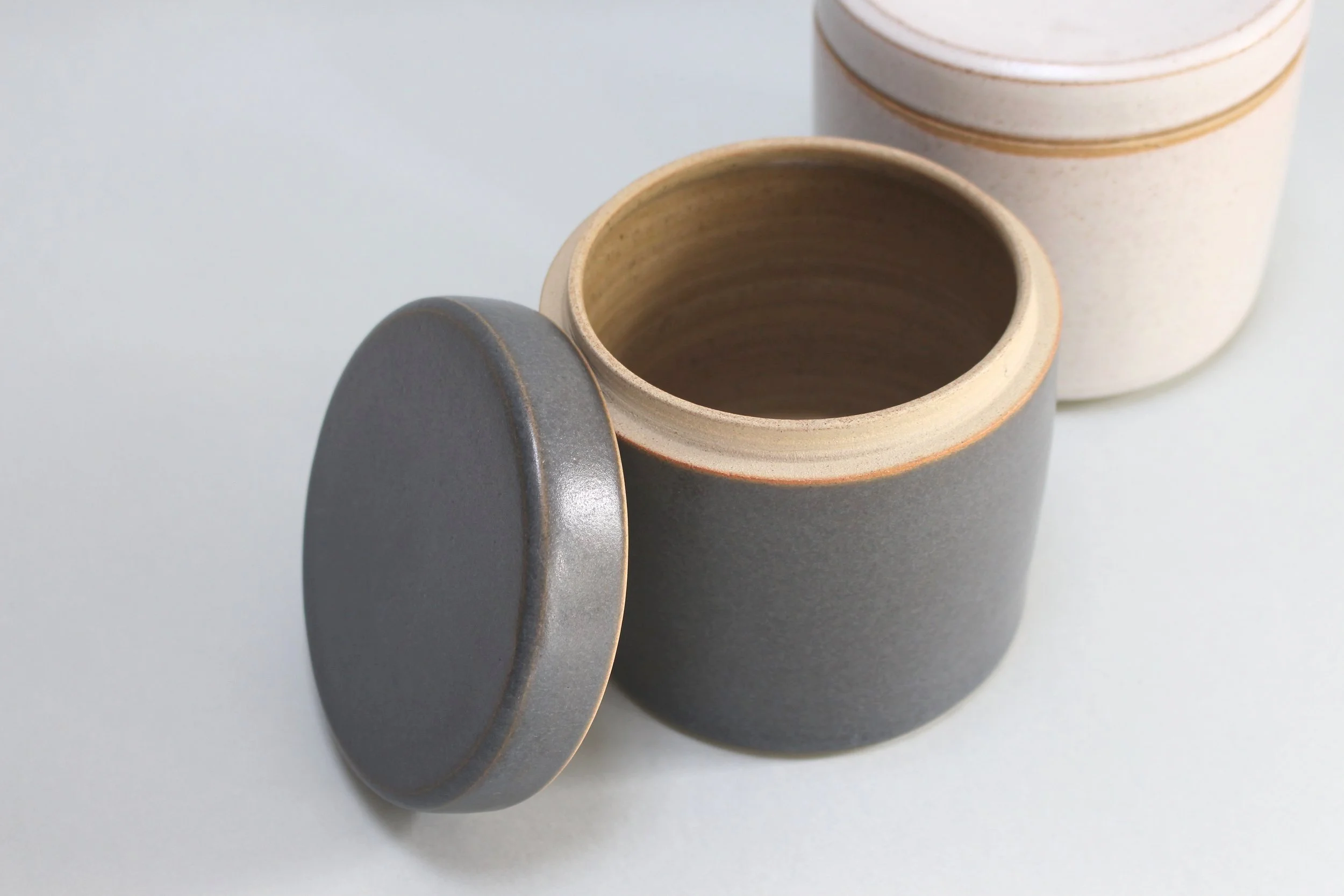 Hand thrown stoneware jar