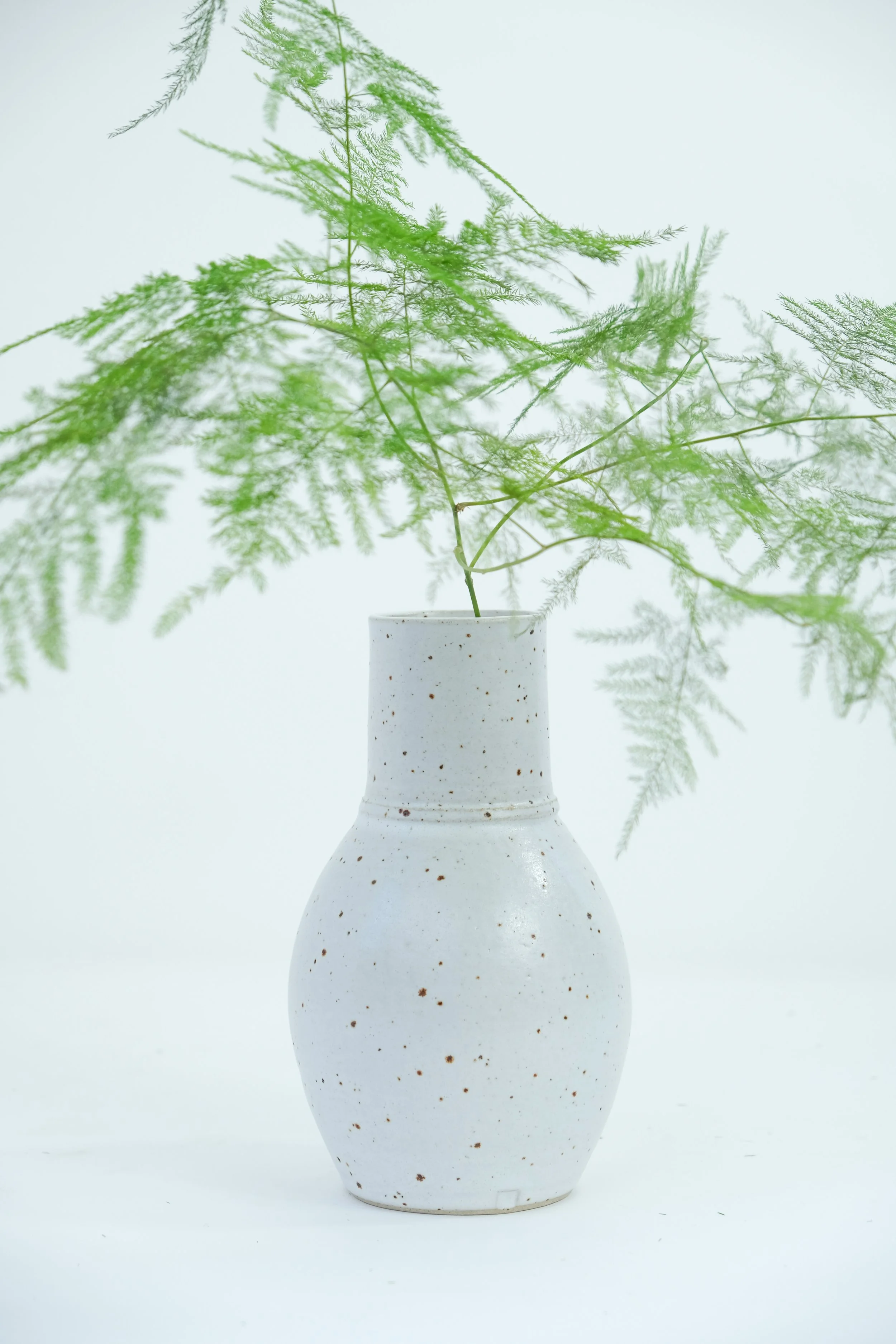 Flecked stoneware vase.