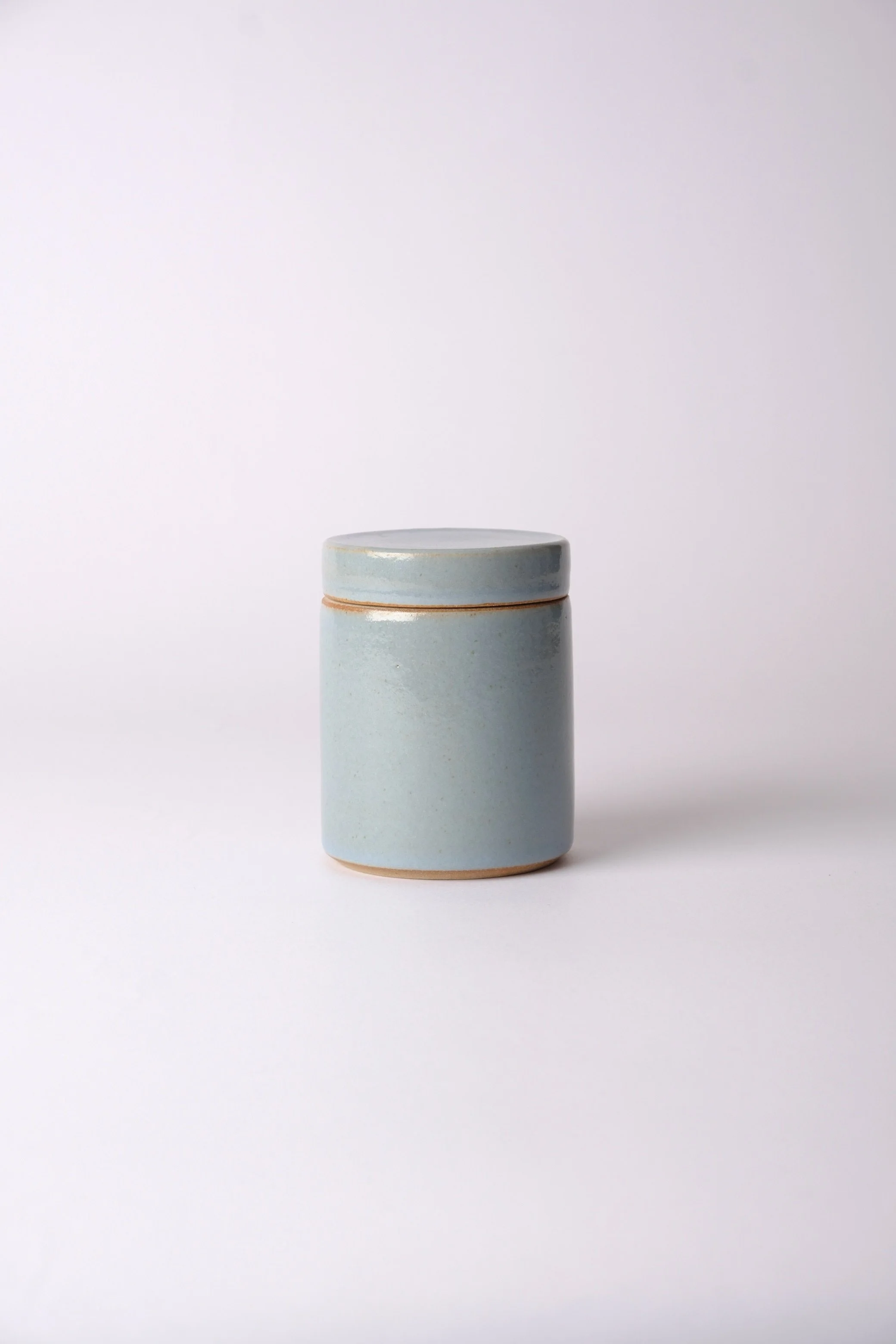 Ash Blue gloss Small Stoneware Jar