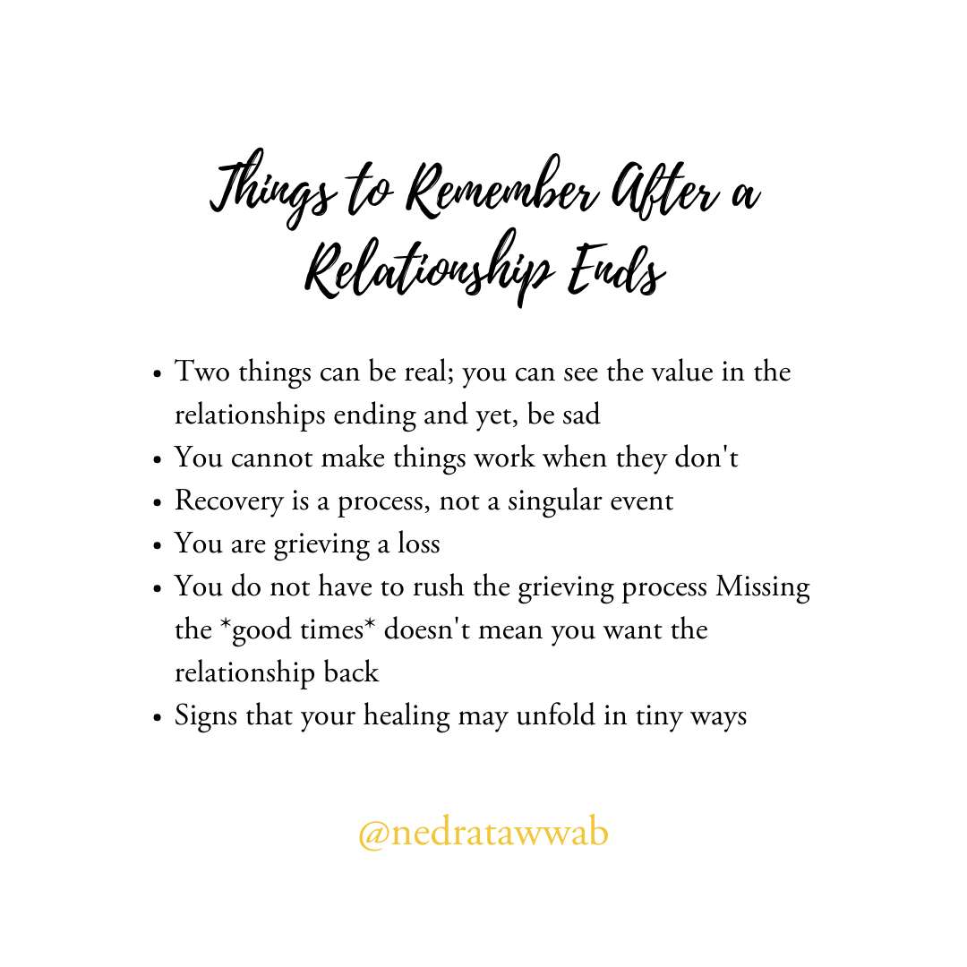Things To Remember After a Relationship Ends
