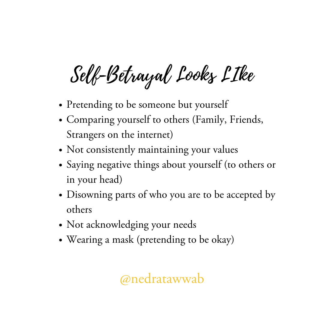 Self-Betrayal Looks Like