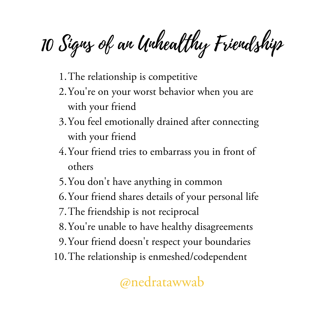 10 Signs of an Unhealthy Friendship