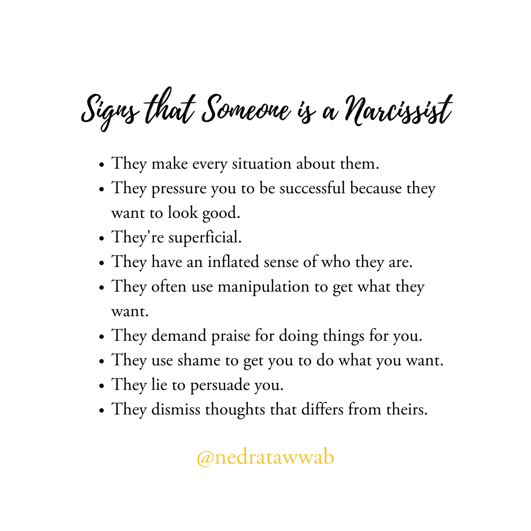 Signs That Someone is a Narcissist