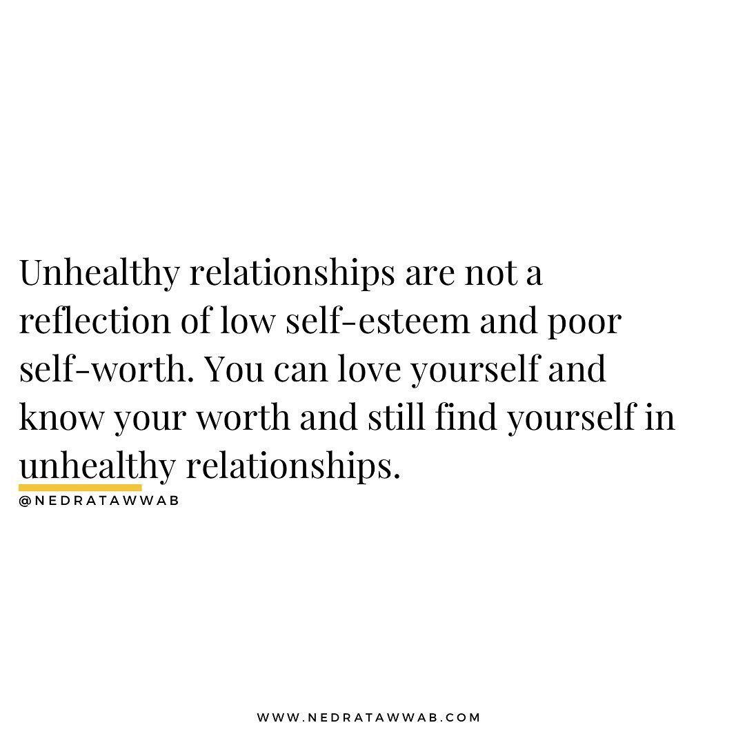 The Standard: People shouldn't mistreat you. Loving yourself is always helpful and won't stop you from having relationship issues. 

#nedranuggets