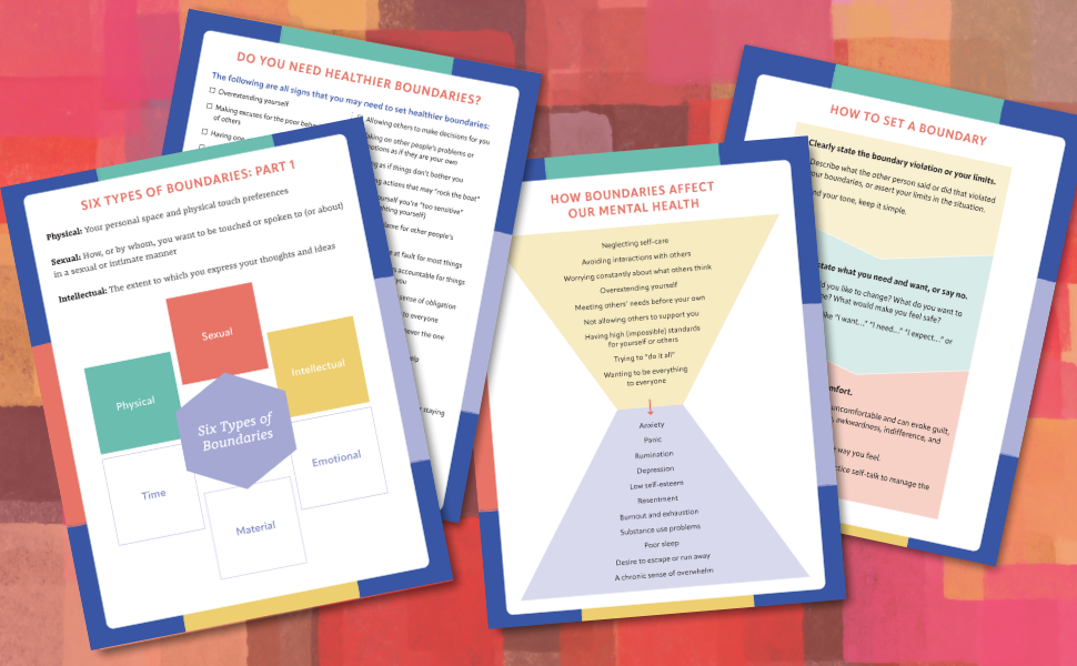 BOUNDARIES / 4枚セット Boundaries Flip Chart | Empower Healthy Boundaries Today — Nedra