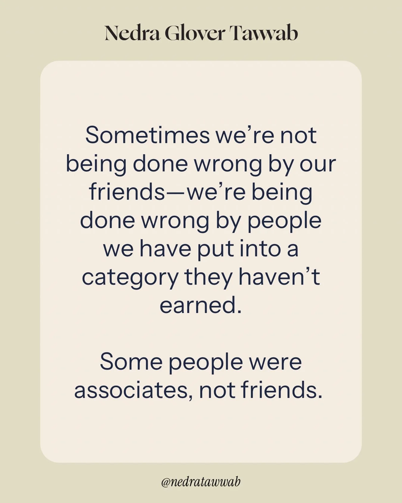 Not everyone is a friend, and when we set boundaries on how we treat people based on who they are, we can avoid disappointment.

#setboundariesfindpeace