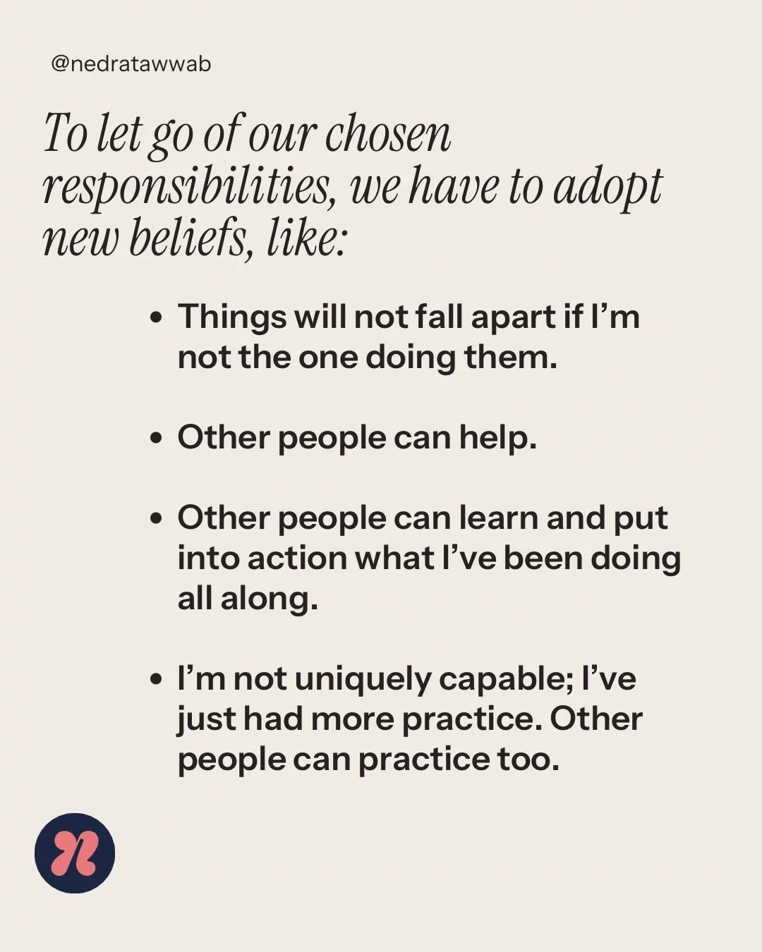 Join my Substack to read more about being the responsible one.

#nedranuggets