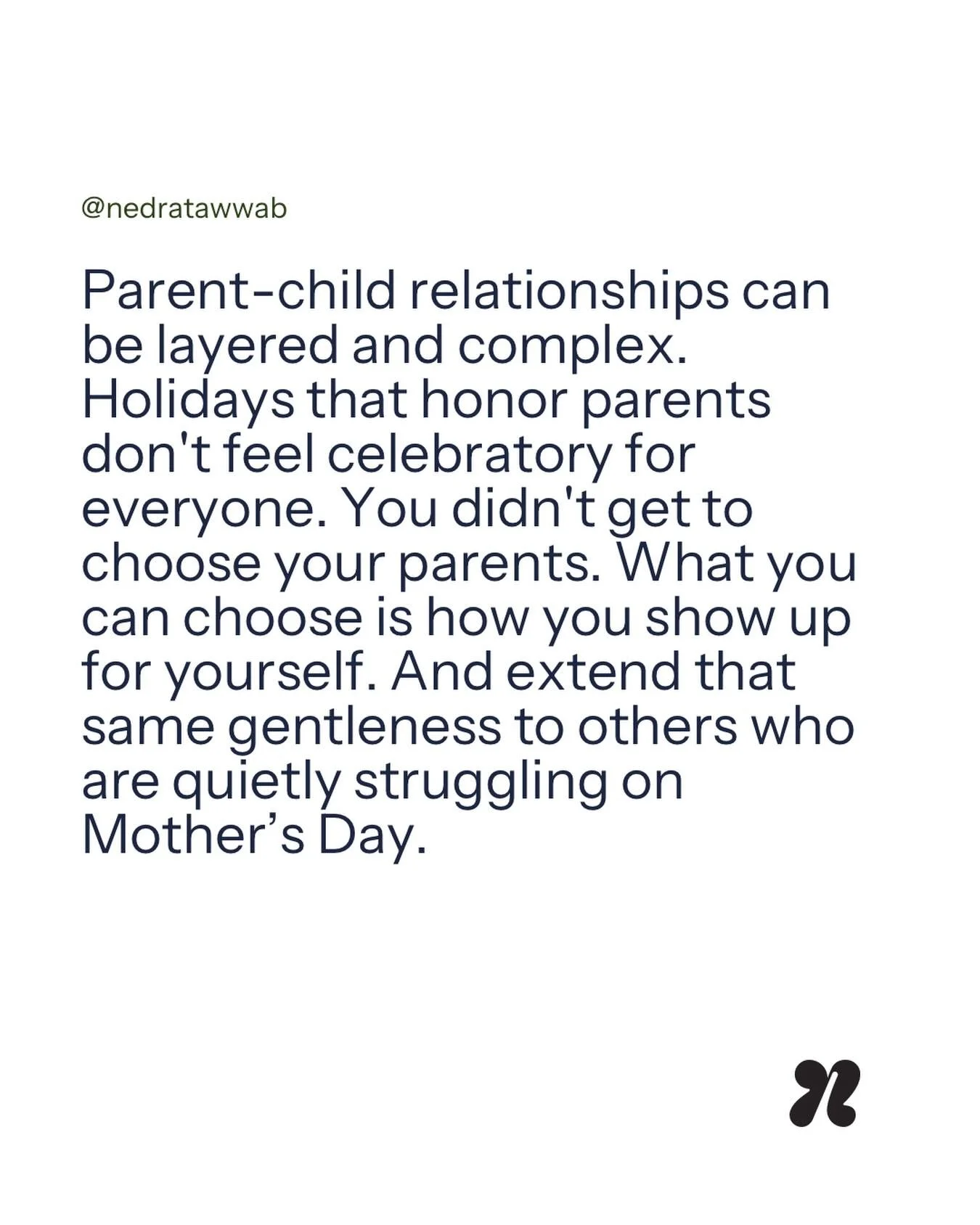 Not everyone is having the same experience. 

#nedranuggets
#mothersday