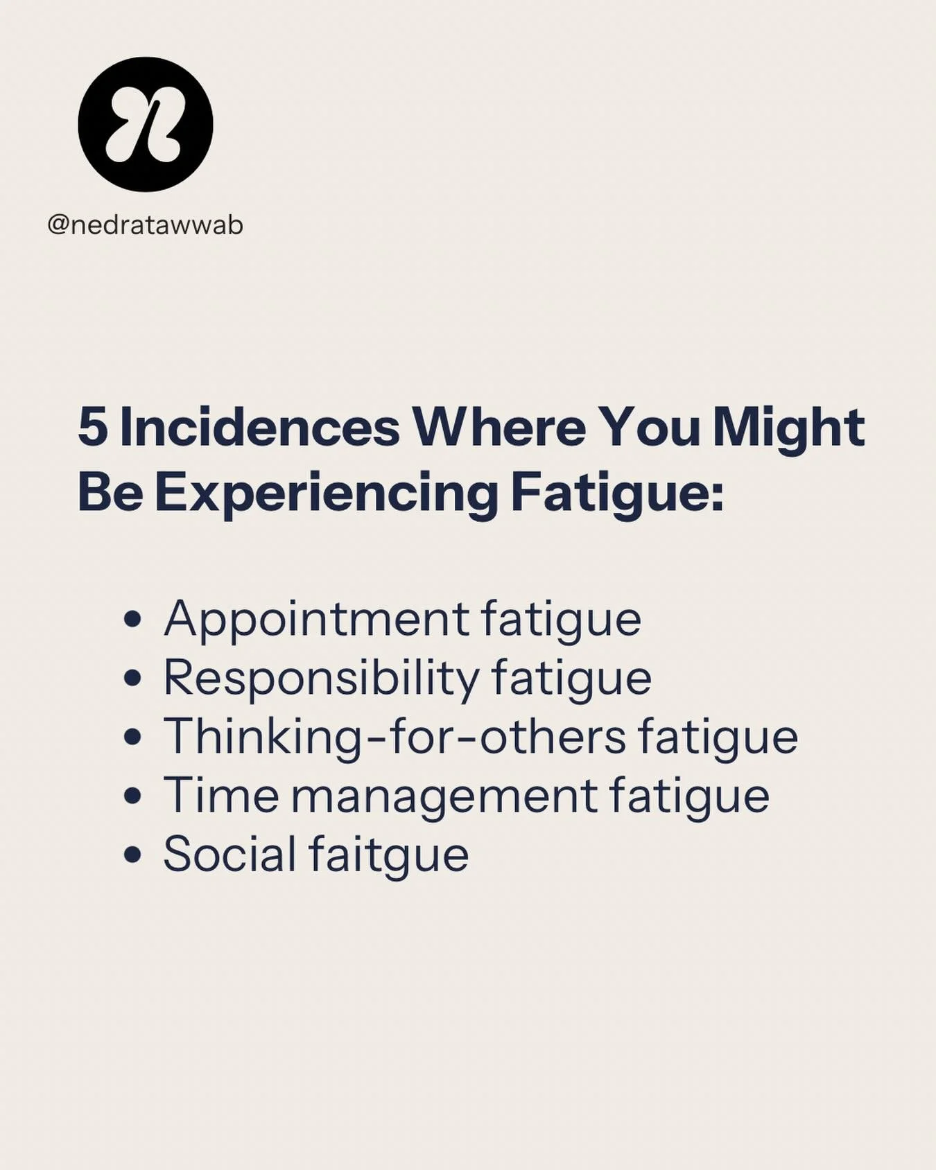 I see you!! 

Fatigue is a symptom of burnout, which often feels like exhaustion and chronic overwhelm. Sometimes, we want to run away from it all, which is undeniable. But when we return without boundaries, we are inevitably in the same situation we