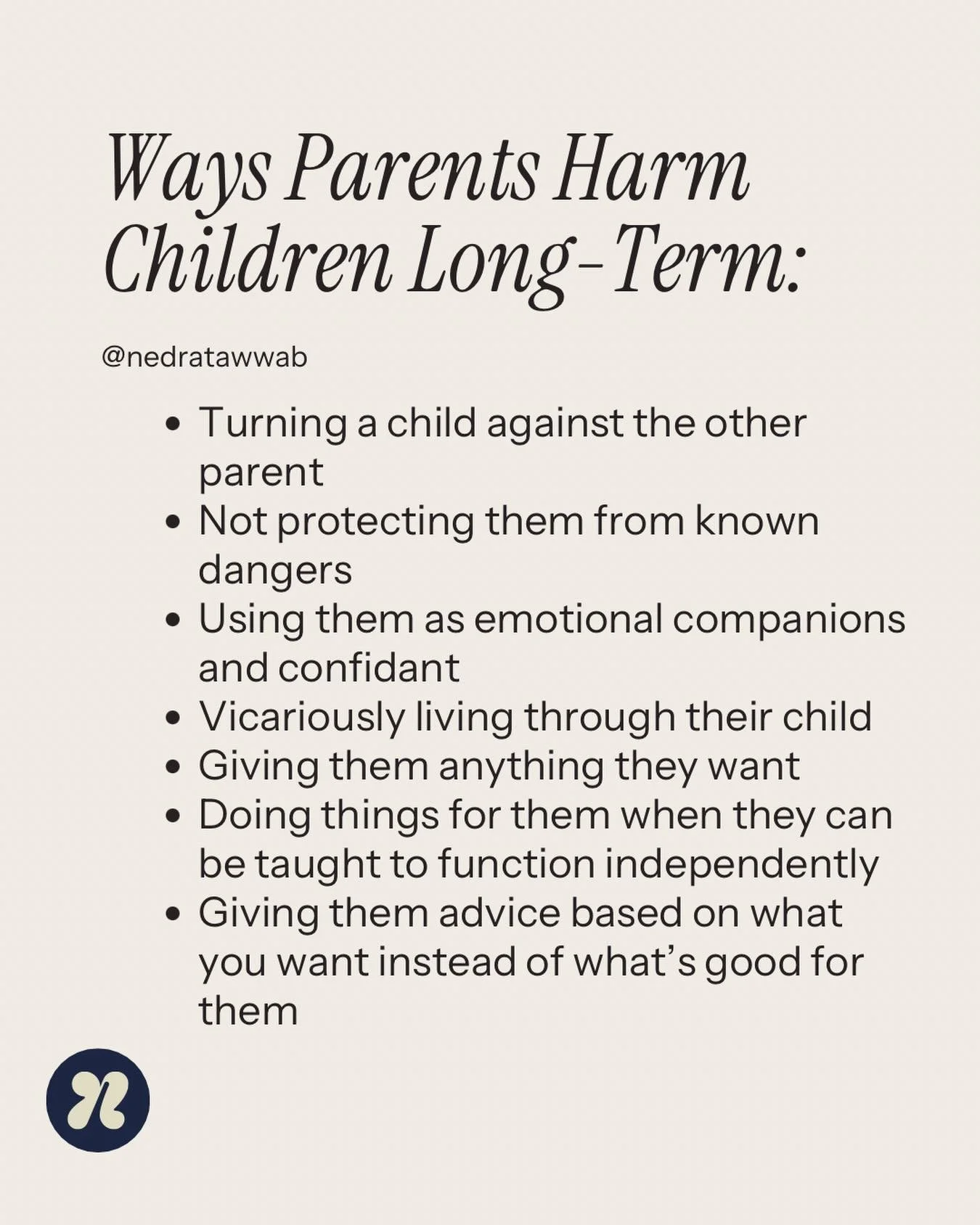 Adults attend therapy to talk about past experiences and how those experiences continue to affect them.

#nedranuggets