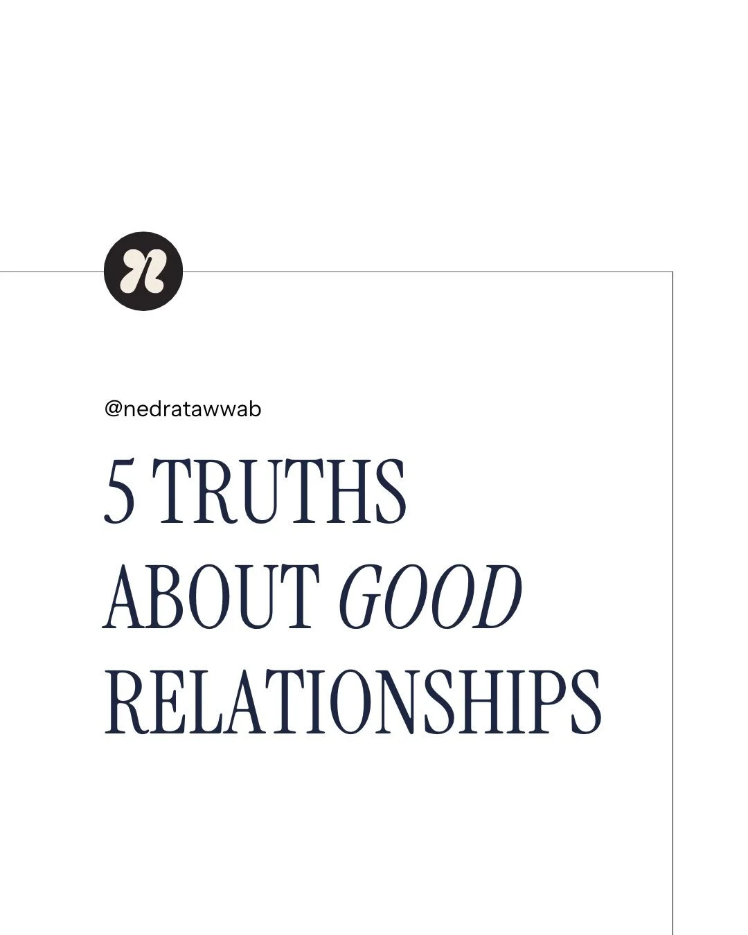 Relationships (friends, family, or romantic) require skills practiced repeatedly. And then once you think you're good, practice some more.

#nedranuggets