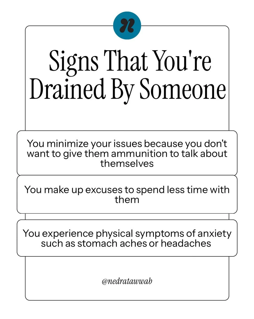 Feeling drained is a telling sign that you need to address something in the relationship. Perhaps it&rsquo;s not ending the relationship, but having a conversation you&rsquo;ve been avoiding, setting a boundary, or addressing your needs or a shift in