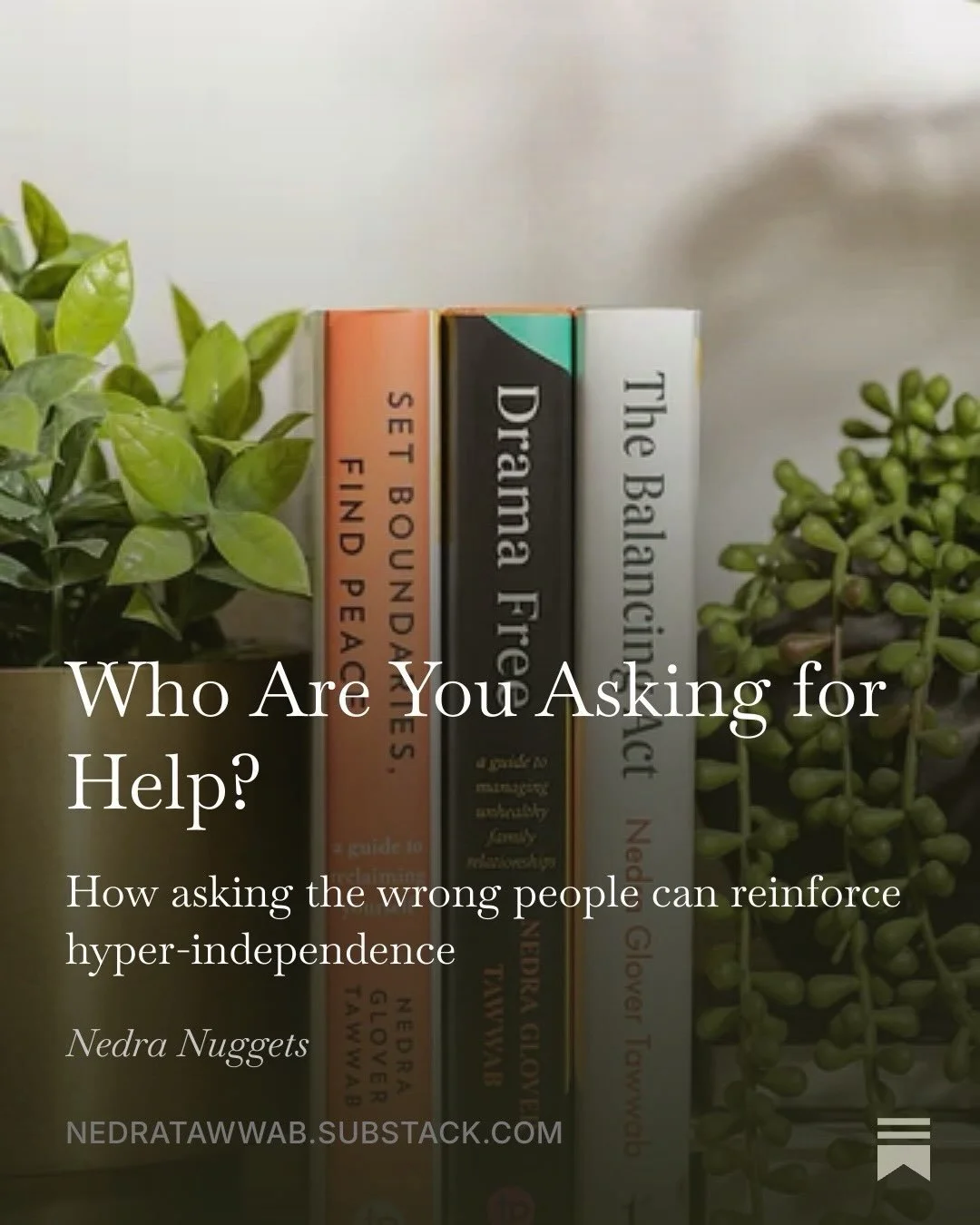 Who are you asking for help? Read more on my Substack #nedranuggets