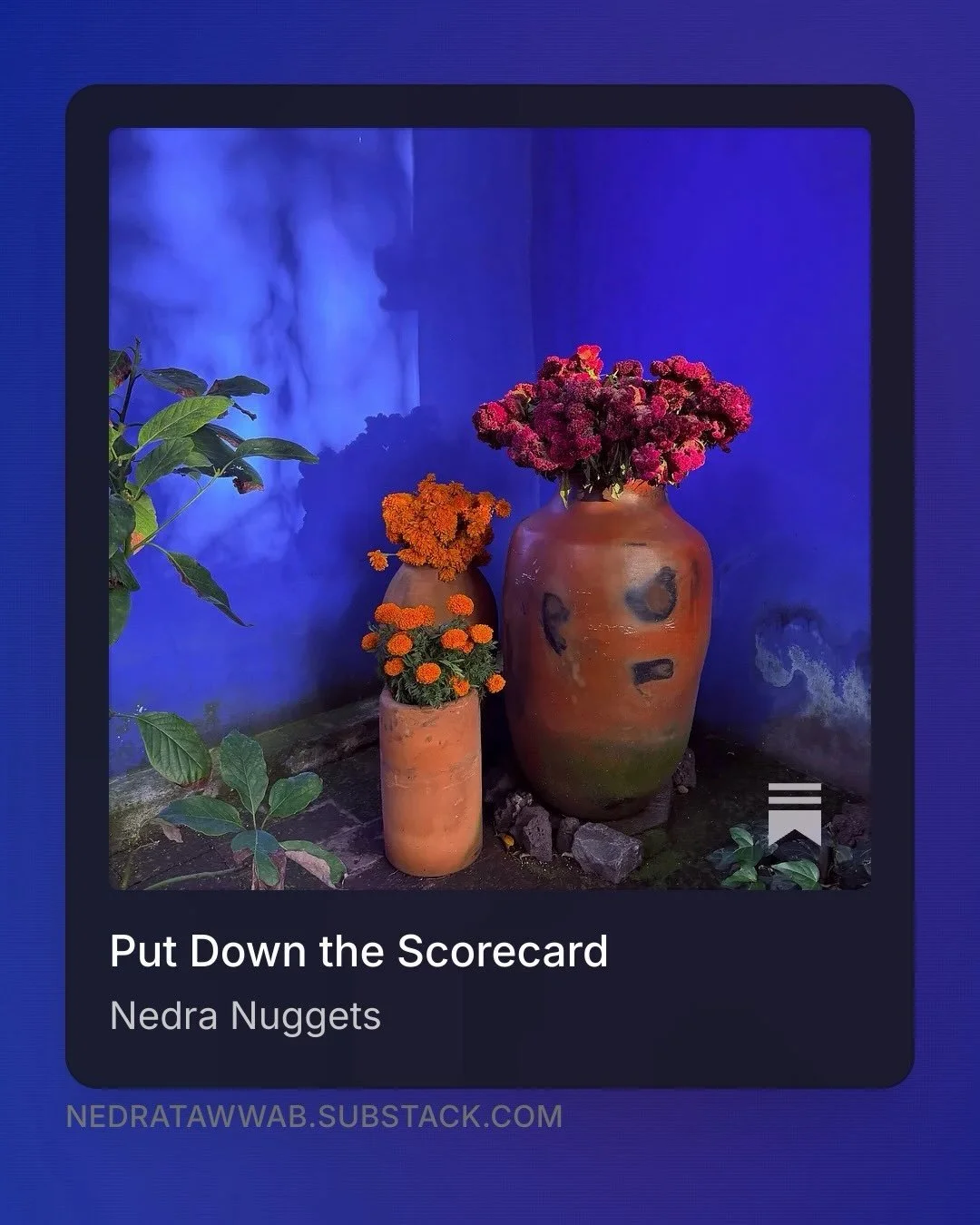 Put Down the Scorecard, read the full article on Substack. 

#nedranuggets