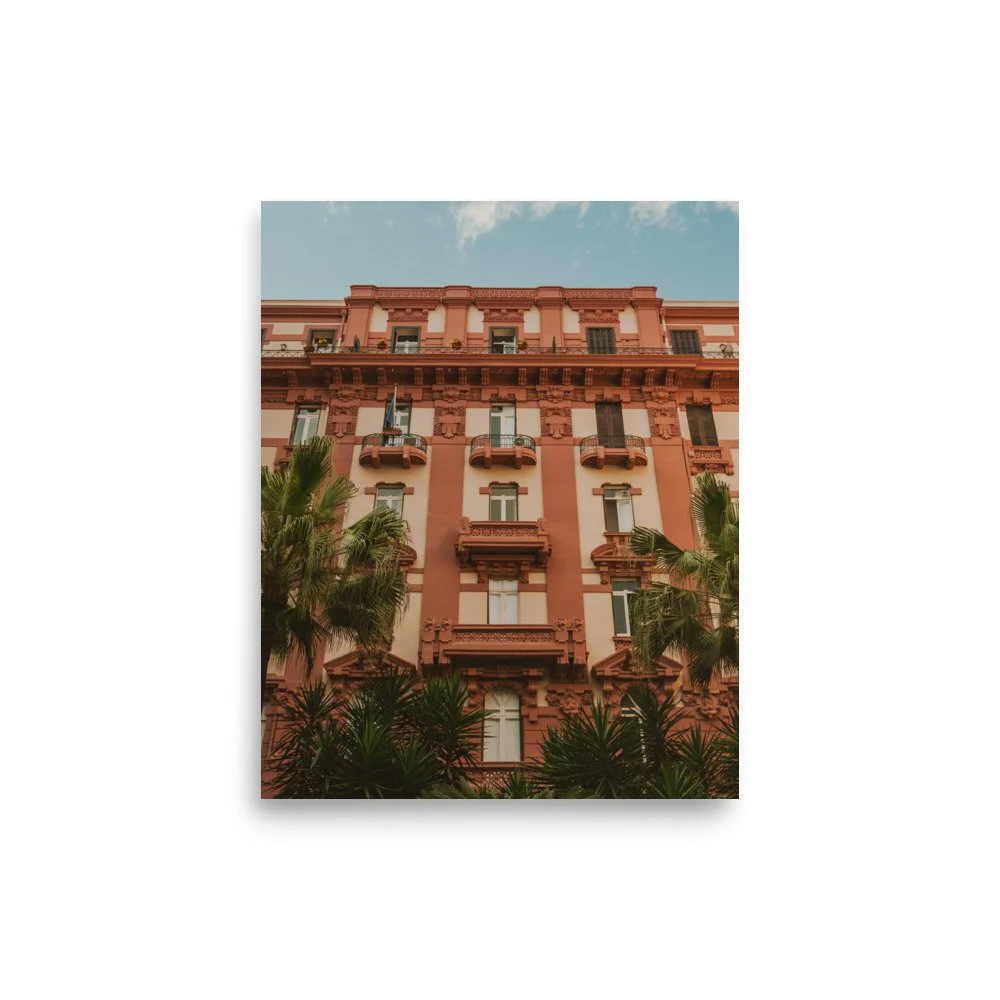 Naples Italy Pink Building Wall Art Print — karyastreetstyle