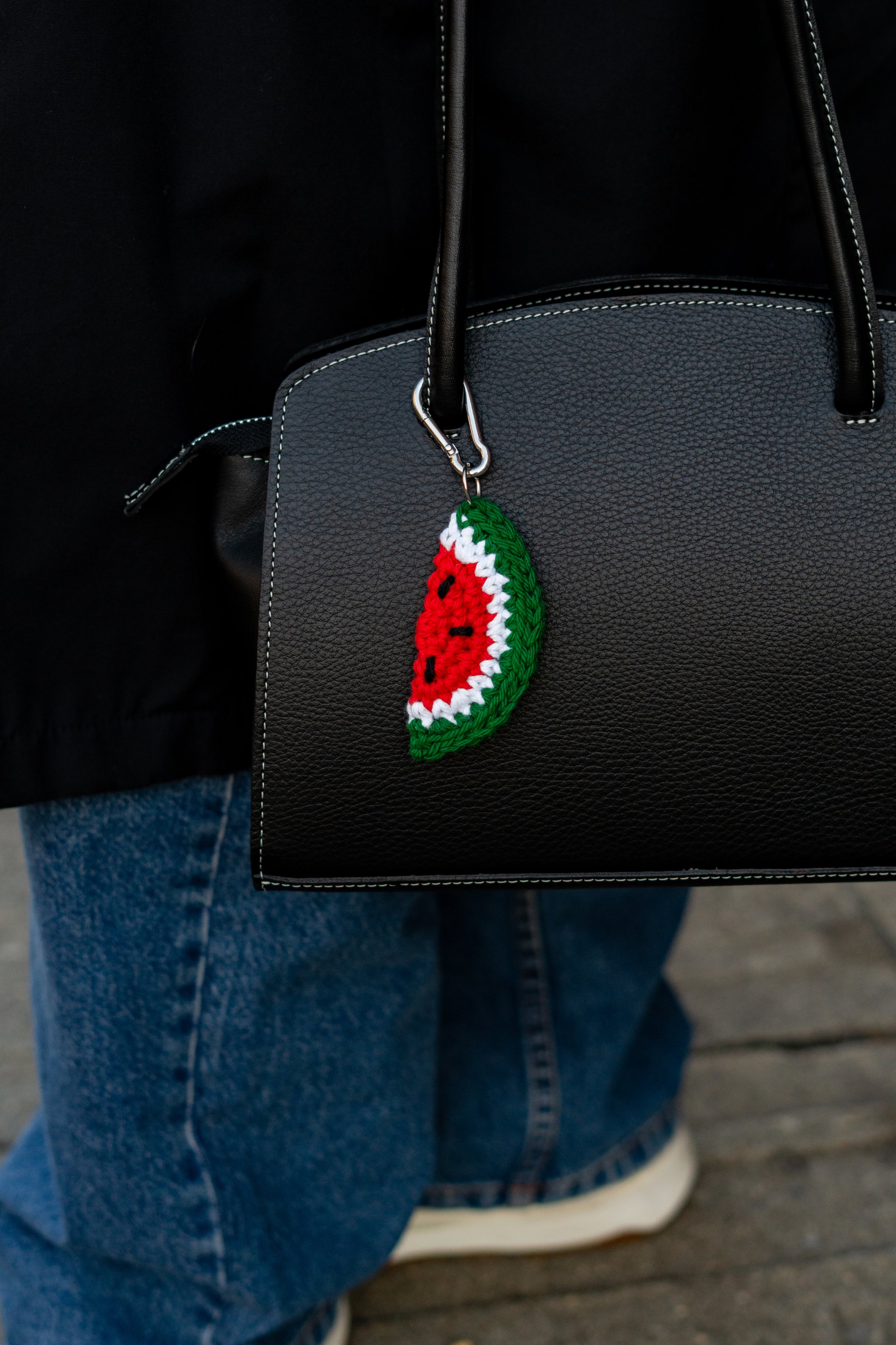 Watermelon Crochet Bag Charm