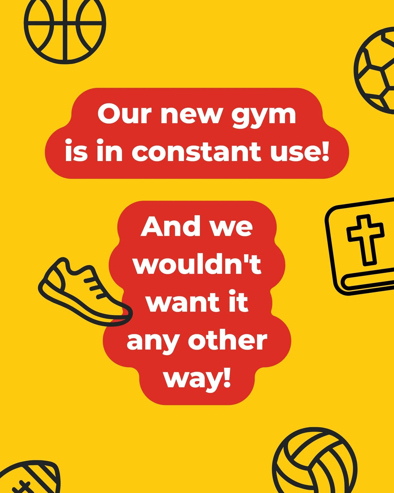 This gym isn&rsquo;t just a building. It&rsquo;s a place where children worship, play, grow, compete, and connect.

Your giving literally built this space &mdash; and your continued support will help us pay it off and invest even more into our studen