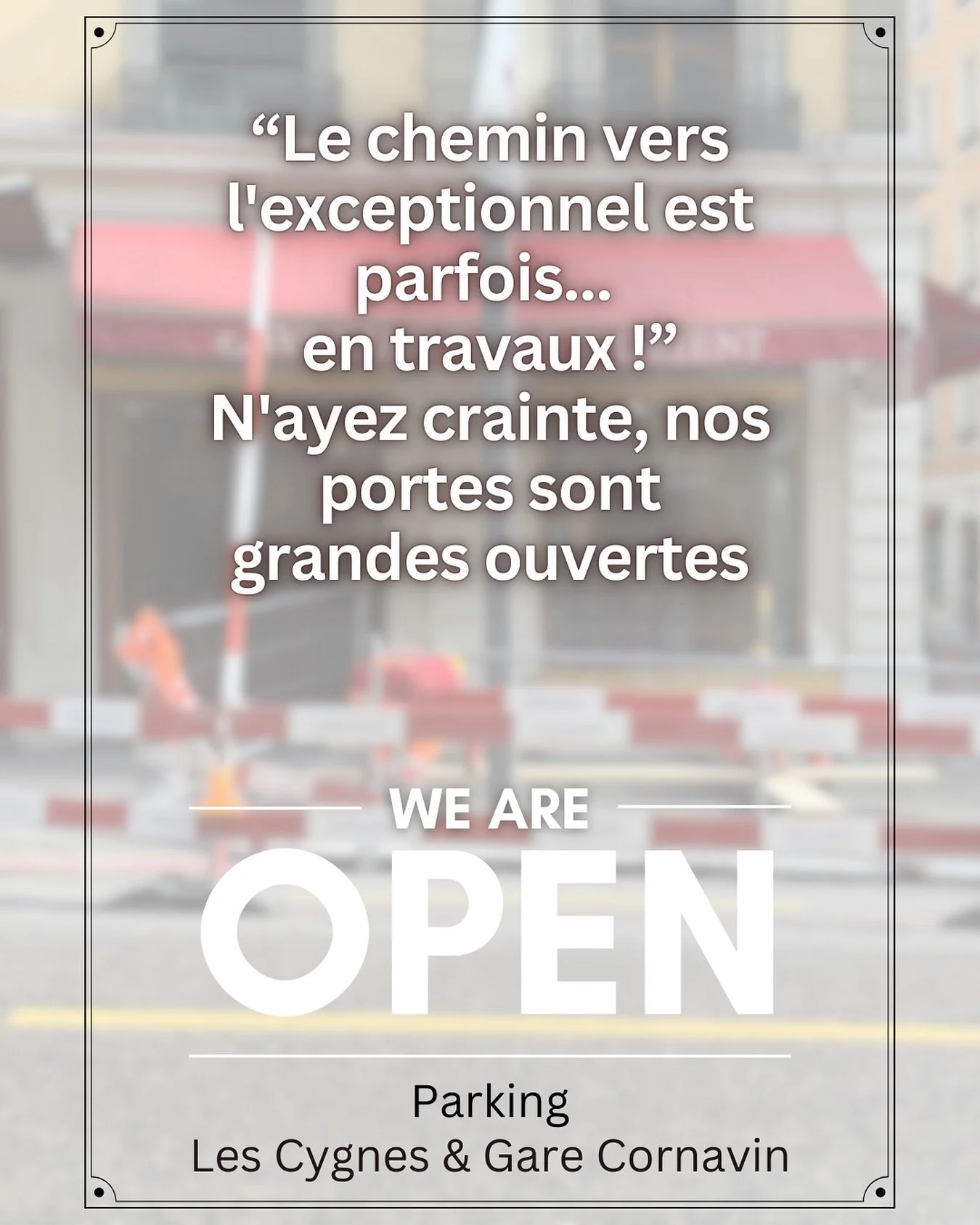 Pas de panique, les travaux ne d&eacute;roulent pas le tapis rouge &agrave; l&rsquo;ext&eacute;rieur, mais grand confort &agrave; l&rsquo;int&eacute;rieur 😉

La rue fait peau neuve pour le printemps, ne serait ce pas le temps d&rsquo;en faire autant