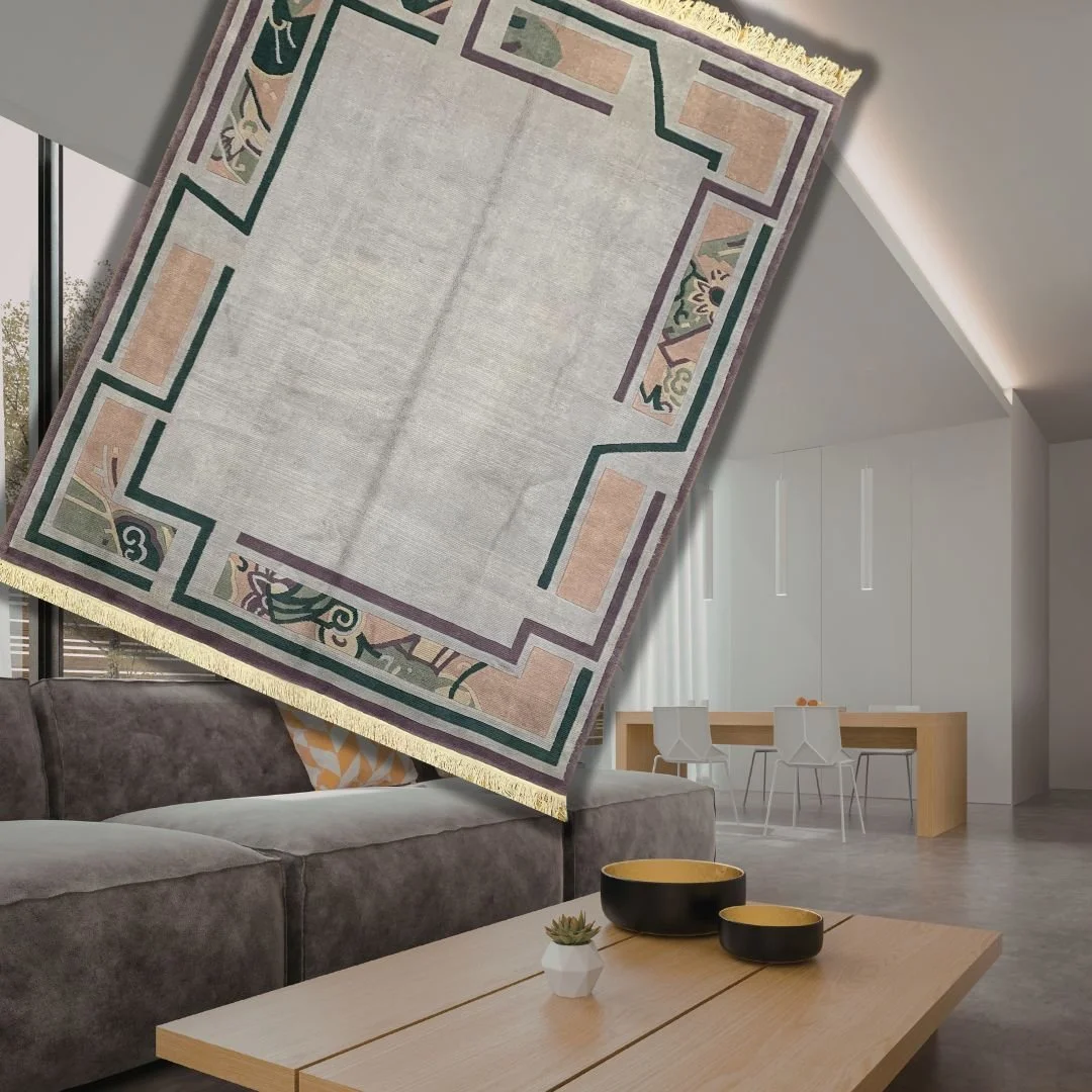 Il existe au Tibet une tradition particuli&egrave;re dans l&rsquo;art du tapis nou&eacute;.

La laine utilis&eacute;e est g&eacute;n&eacute;ralement issue de mouton de haut plateau, dense et naturellement riche en lanoline. Elle donne au tapis une te