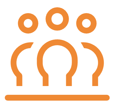 Orange icon showing three users