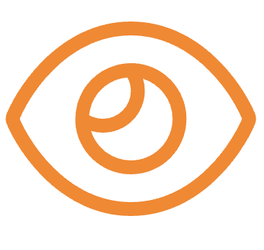 Orange icon showing an eye