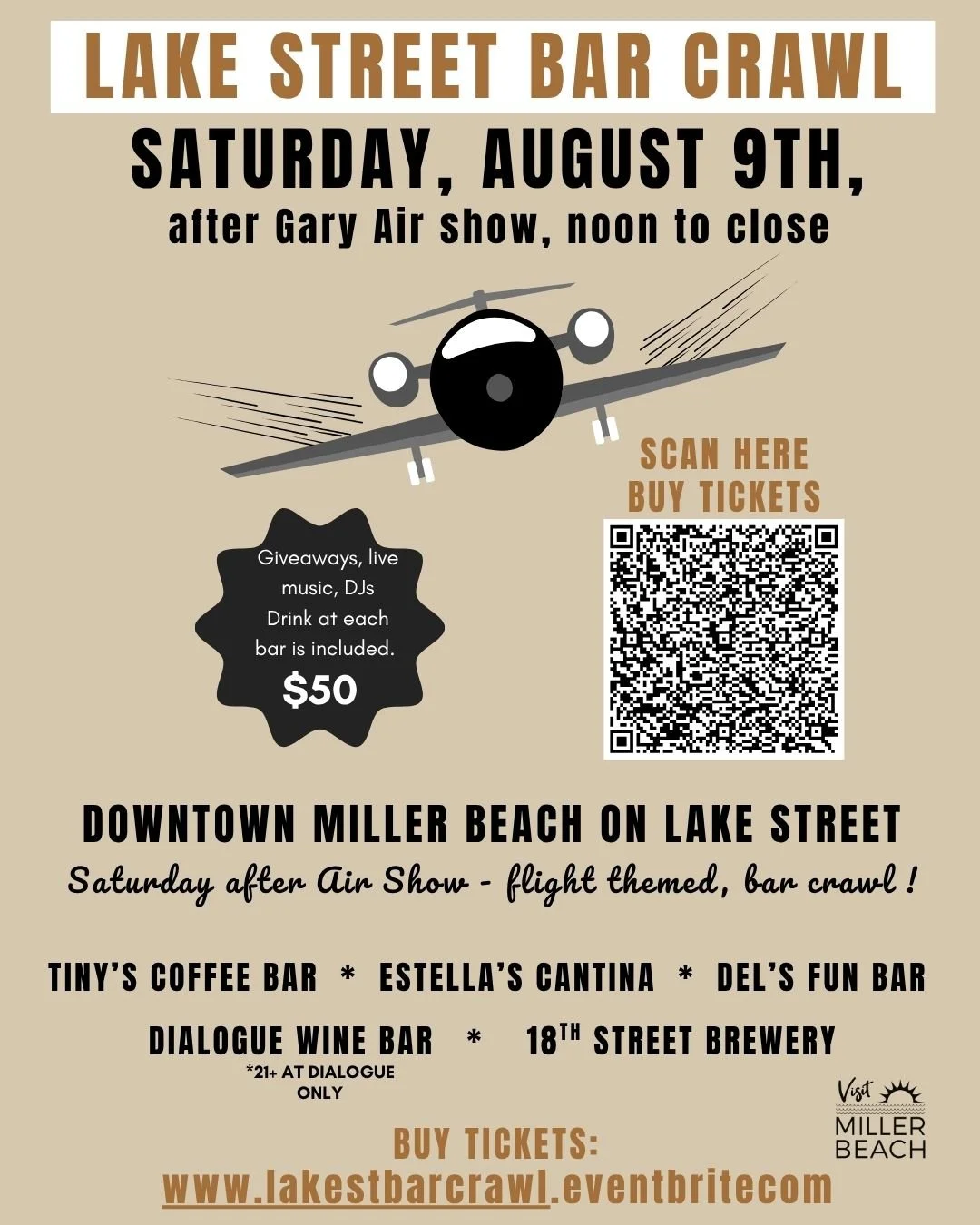 We&rsquo;re feeling the excitement&mdash;are you? ✈️🔥
The Thunderbirds have been soaring over our coast, and the thrills are just getting started!
The Gary Air Show kicks off tomorrow, and right after the show, join us for a Lake Street Bar Crawl at