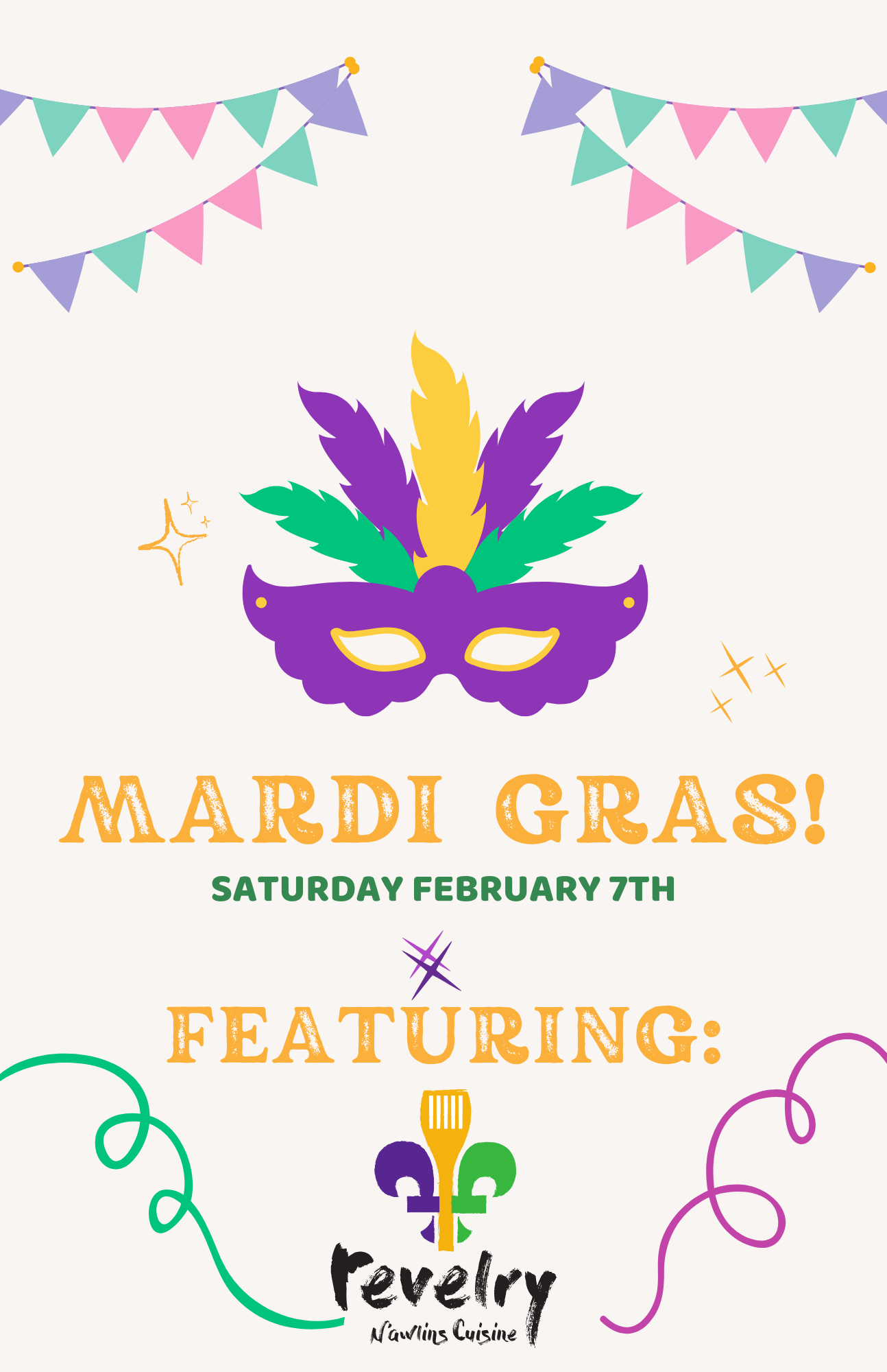 Revelry Returns! Mardi Gras Kick Off!