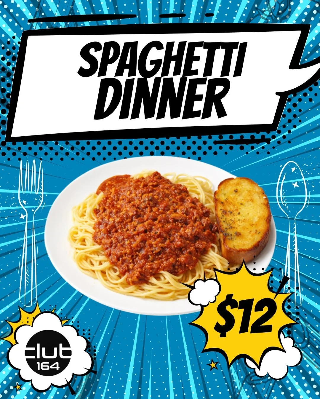 Two more sleeps until spaghetti and bingo!! Who&rsquo;s stopping by?! Dinner kicks off at 4pm and Bingo starts at 7pm.