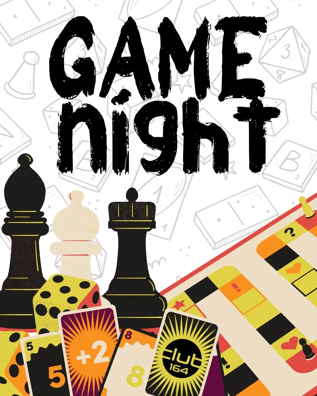 Happy Friday Eve!! Join us tomorrow night at 7pm for Game Night! All of our games will be available and you are welcome to bring your own. We will also be having a Spades Tournament, so partner up and see what you&rsquo;ve got! &spades;️