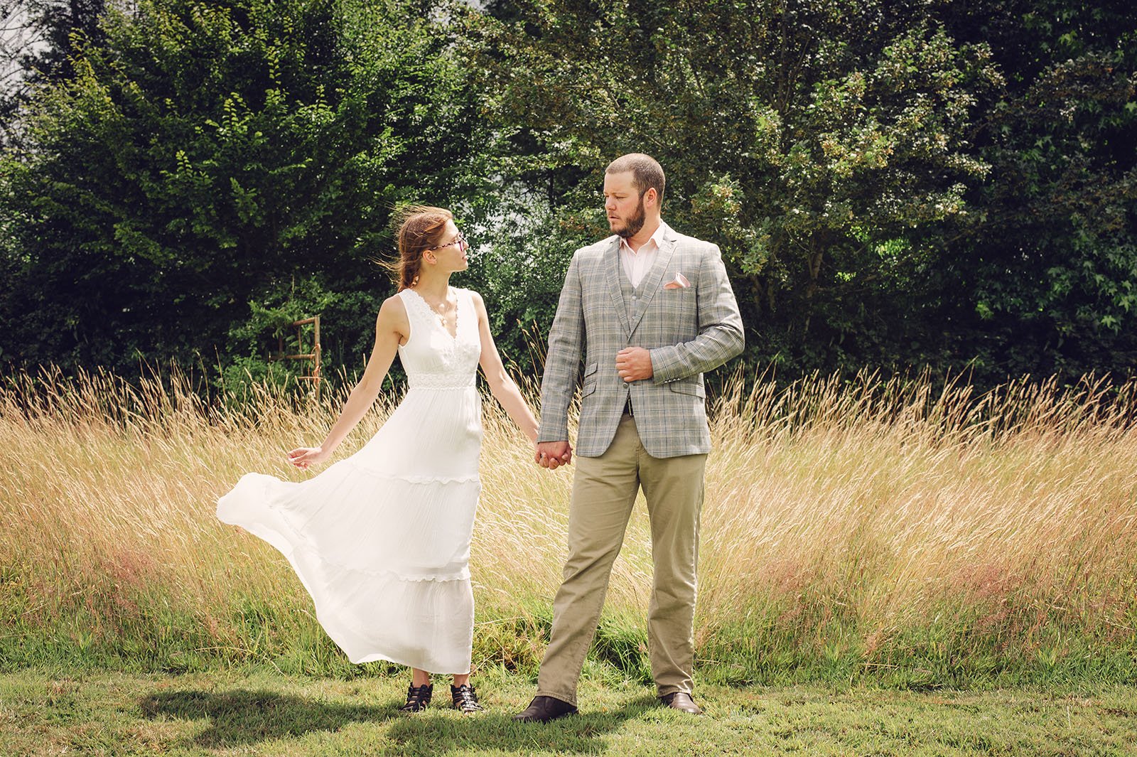 Wedding in a Somerset meadow