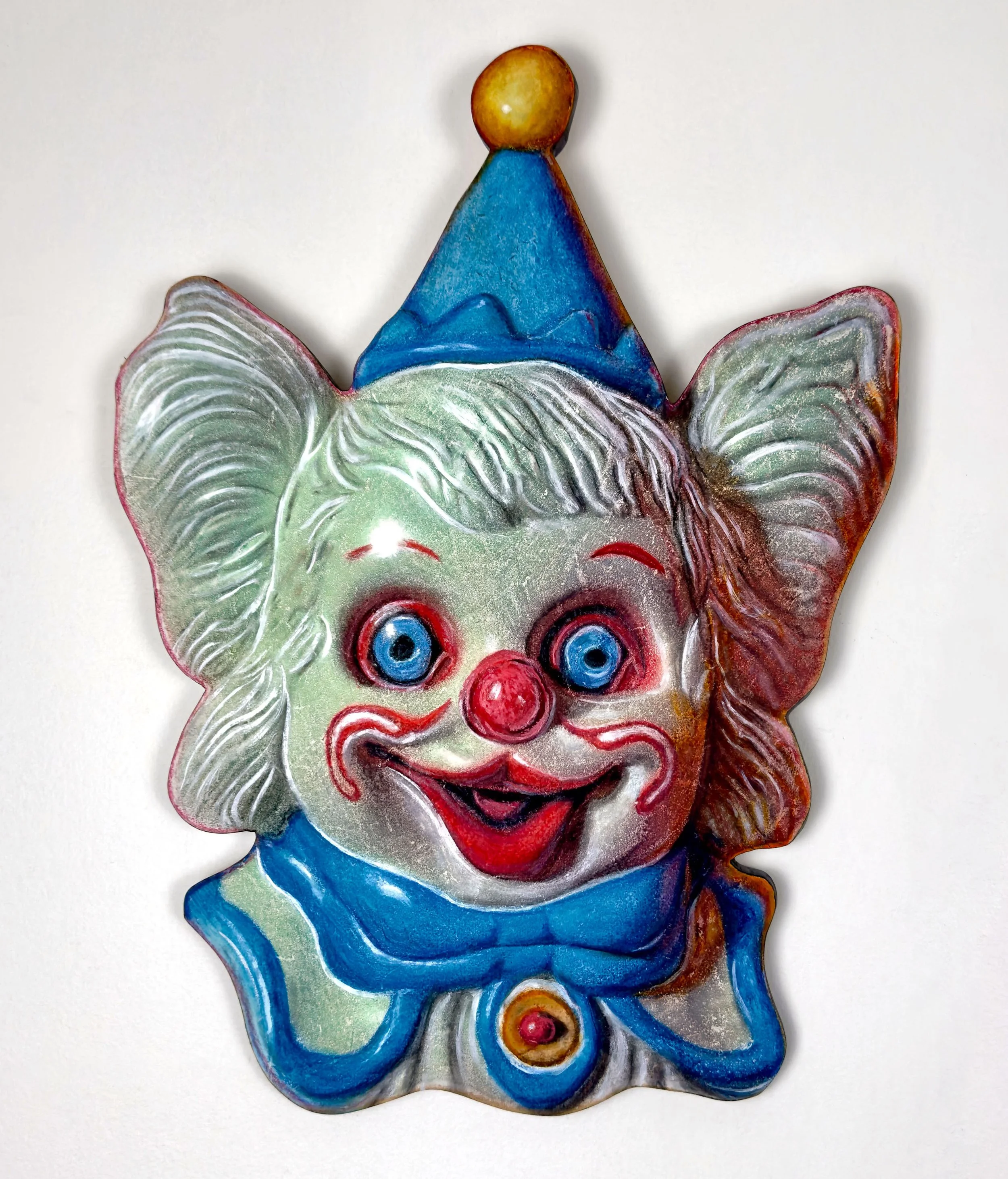 'Bernays Gaze' (ink, watercolor, acrylic, charcoal, pastel and plaster on hand cut wood, 19 in x 14 in).jpg