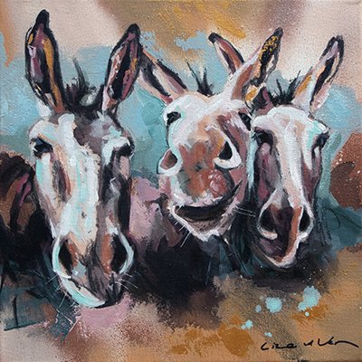 Series of mini Donkey Paintings
