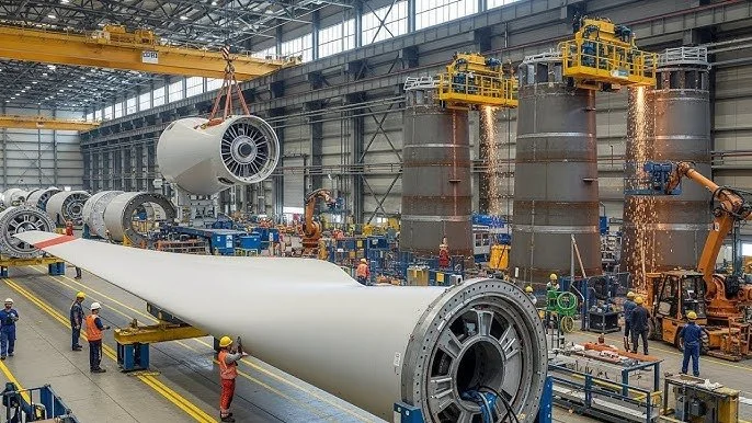 Inside the Wind Turbine Factory Building Giants of Clean Energy