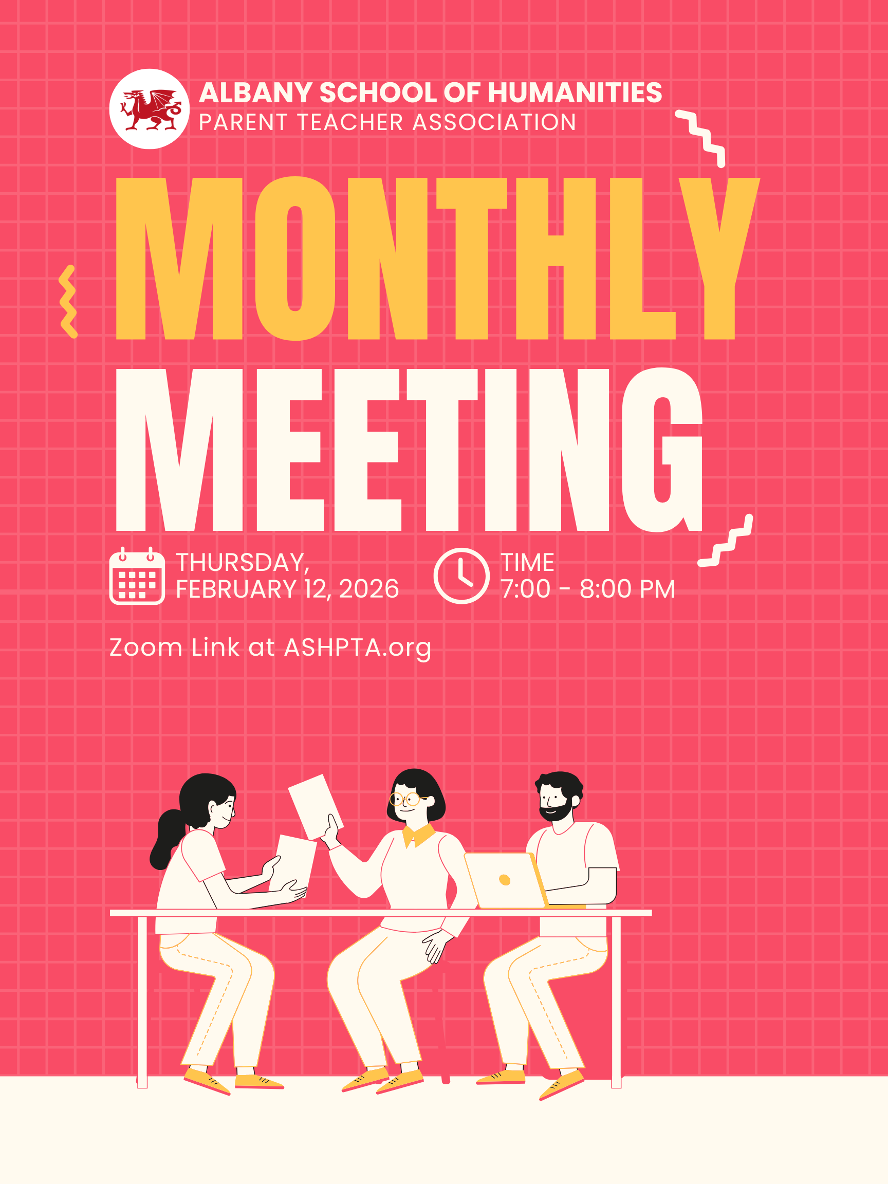 February PTA MEETING (via ZOOM)