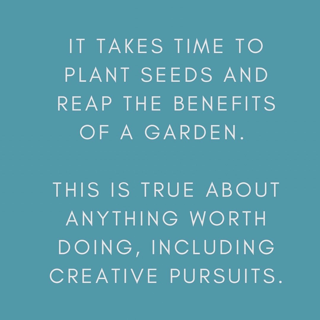 Before I post these messages, I pray about them. I ask God what people need to hear.  Inevitably, it's also something I need to hear. 

Every seed you plant matters. And sometimes the harvest (as frustrating as it is) isn't until a later season. Some