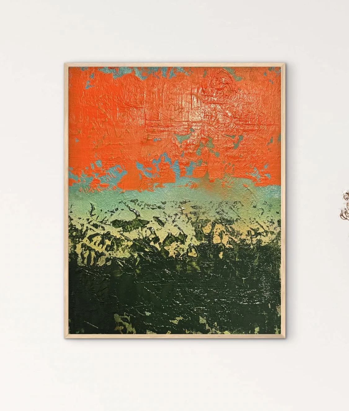 SOLD - Just Another Line in the FIeld of Time - acrylic on wood panel 8x10