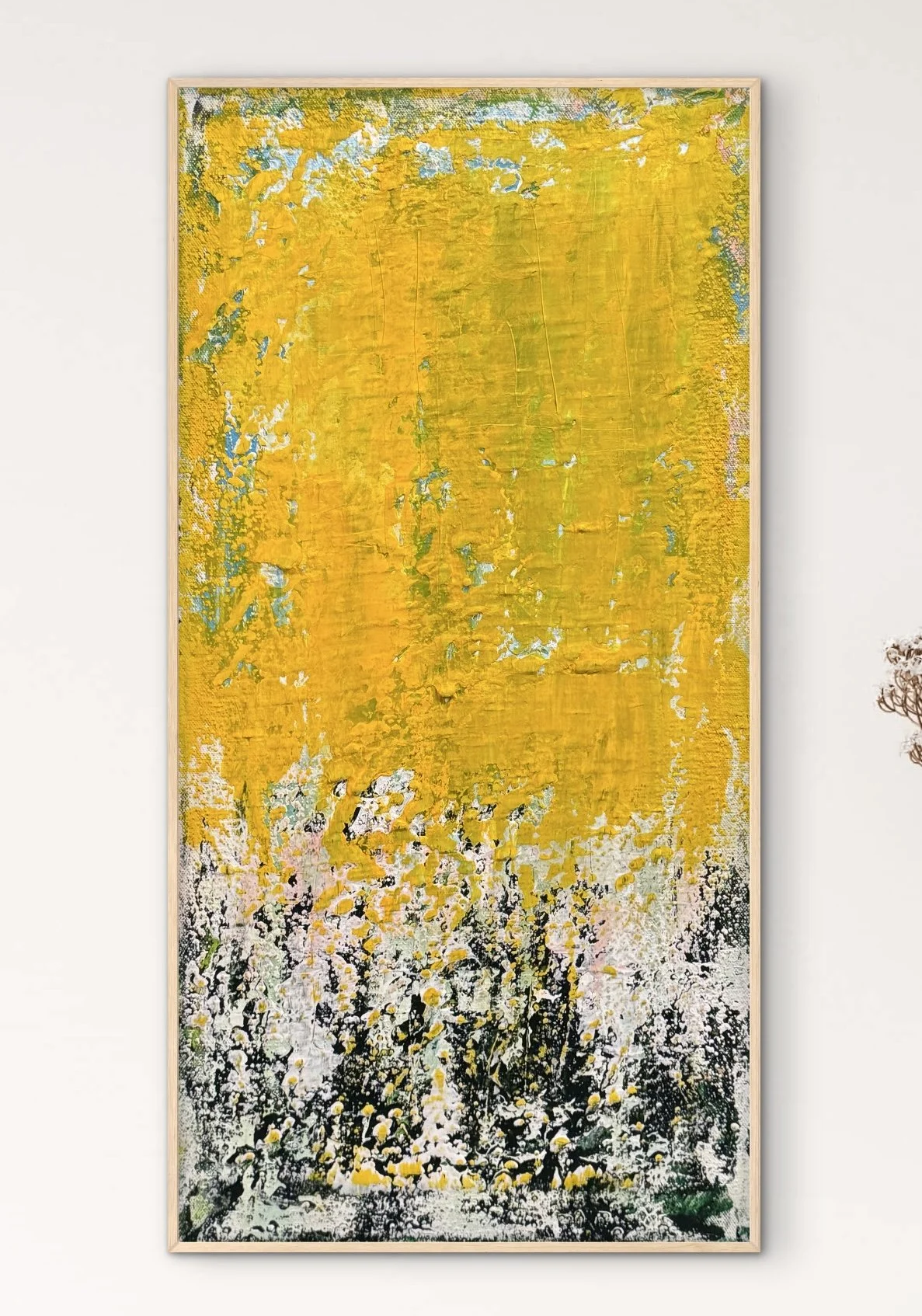 SOLD - The Sound of Sunshine - acrylic on canvas 12x24