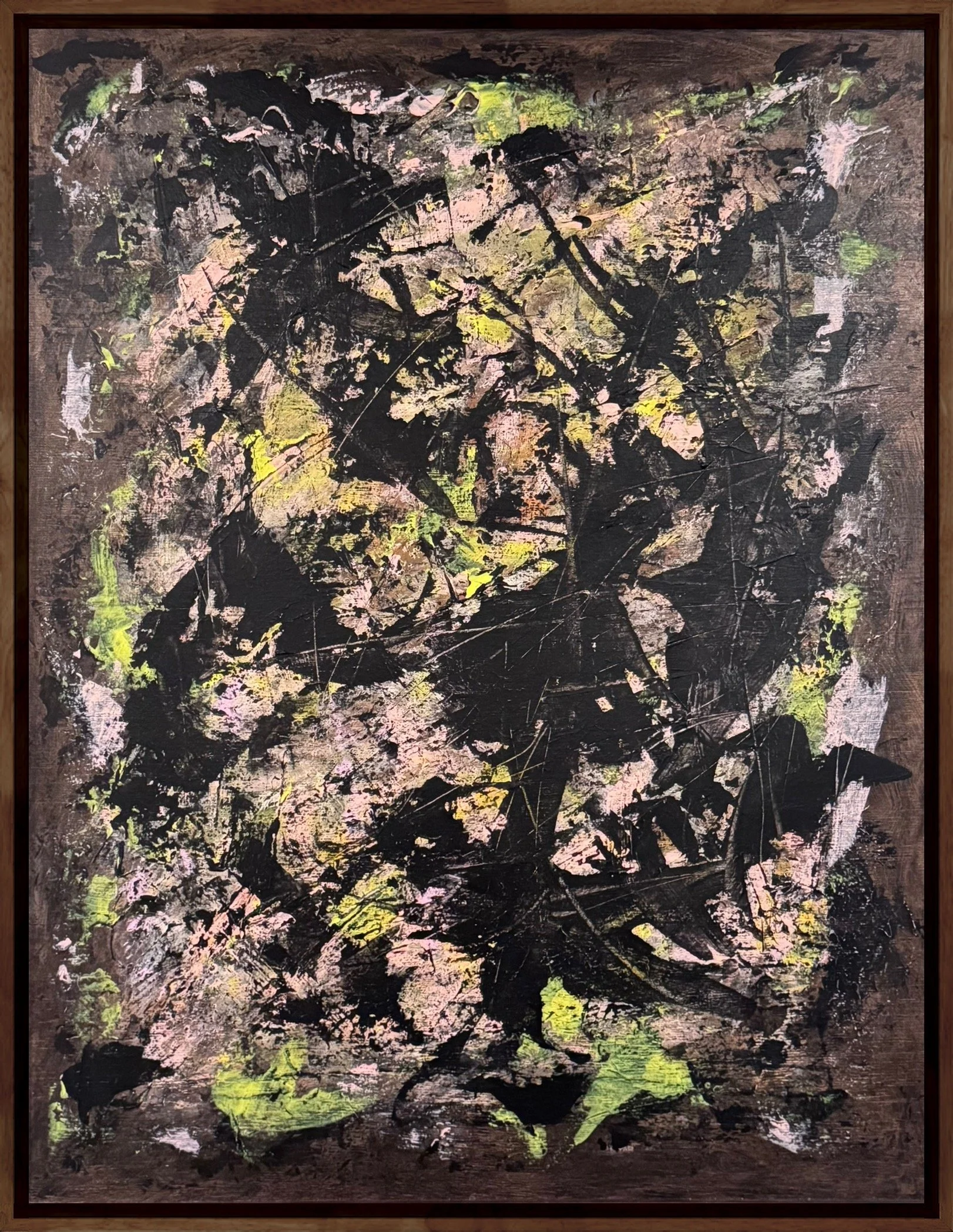 Starling- mixed media on wood panel 24x28 