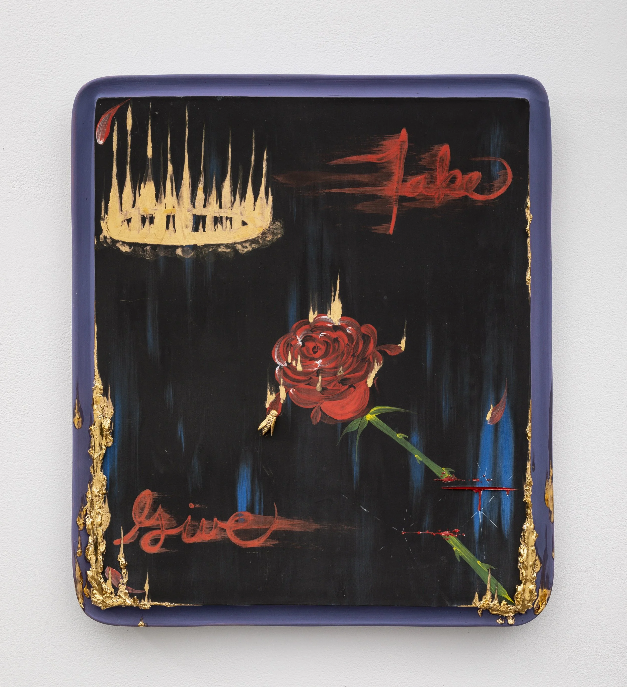 Anderson, Give and Take, 2022, Earthenware, Glaze, Gold Luster, 24 x 20 x 2 in.jpg