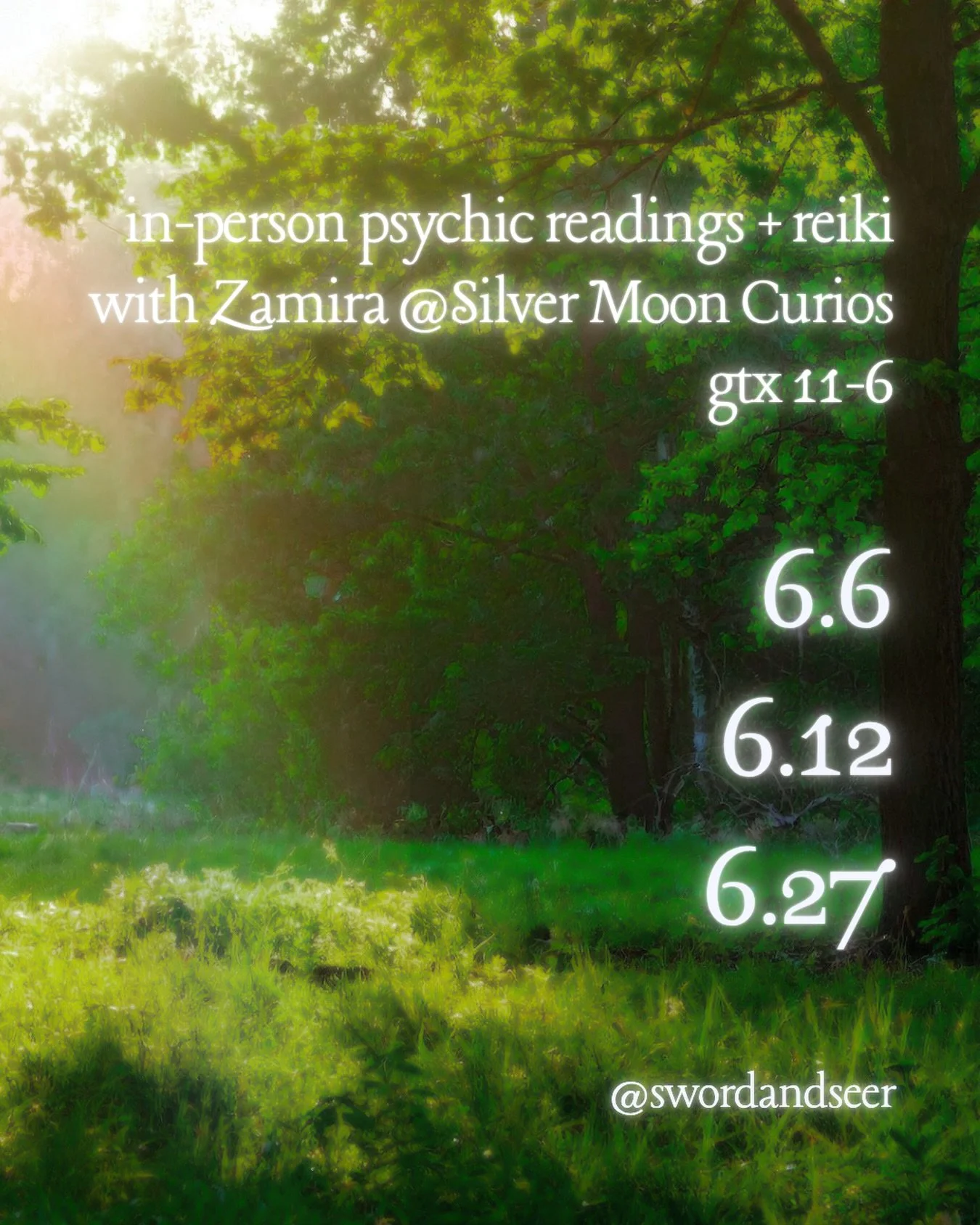 now offering in-person reiki ✨ @silvermooncurios 
only 3 spots are available for 30+ mins, so please DM to hold a spot 🌈

and YES! i have a reiki 1+2 certification so im very excited to pack this into the tool kit 🧚

#gtx #silvermooncurios #georget