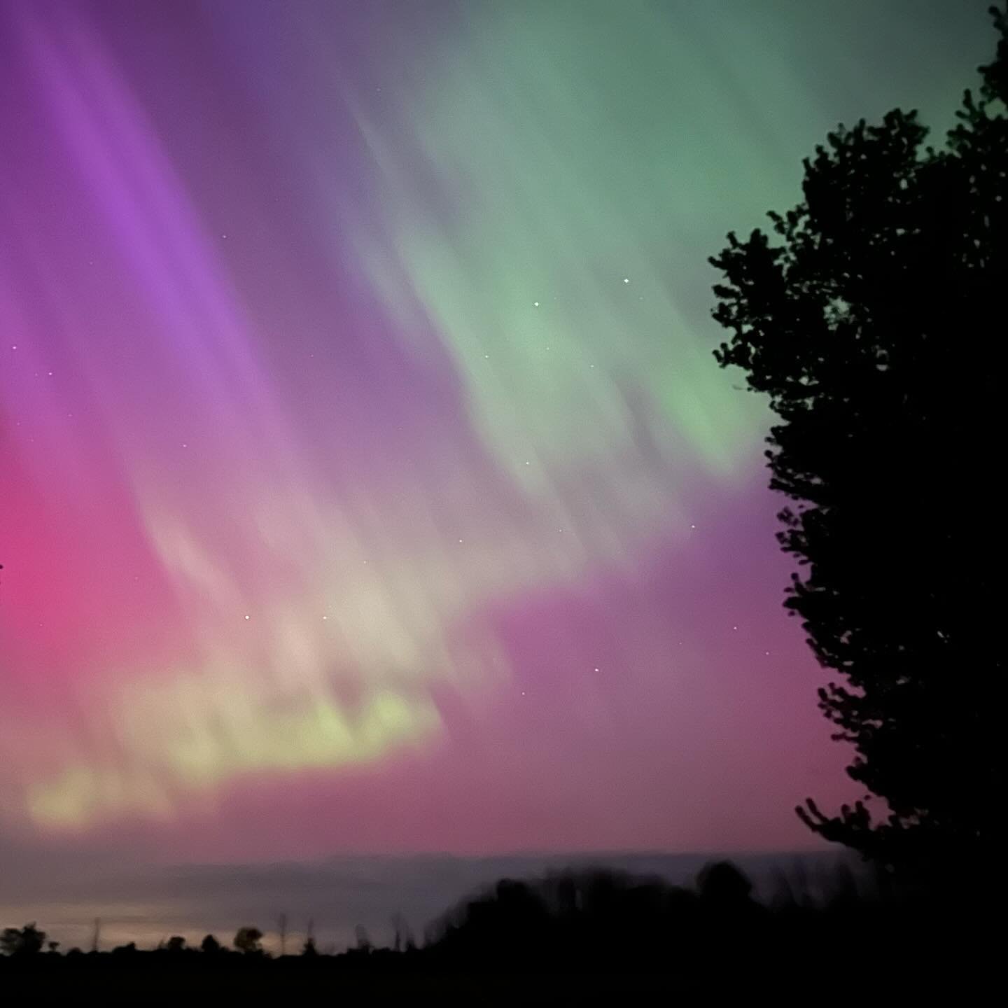 Aurora borealis over Rochester, NY &bull; May 10, 2024