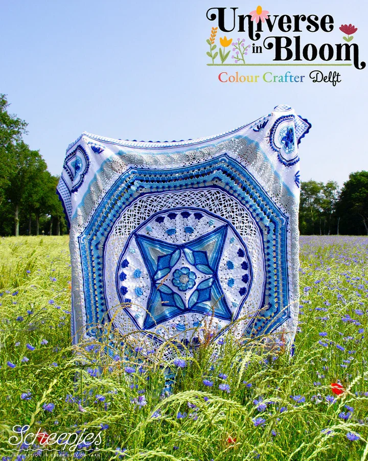 Scheepjes Universe in Bloom CAL 2025 - “Delft” Crochet Yarn Kit