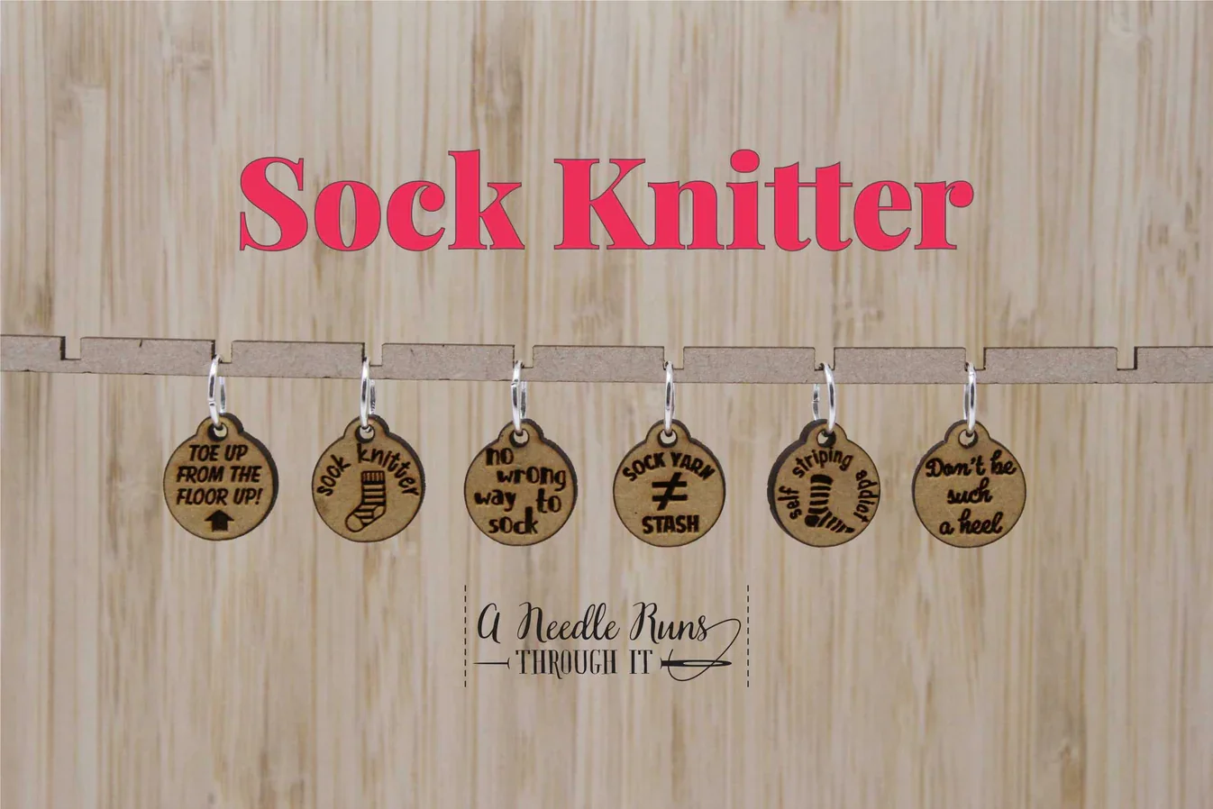 A Needle Runs Through It - Sock Knitter Stitch Markers