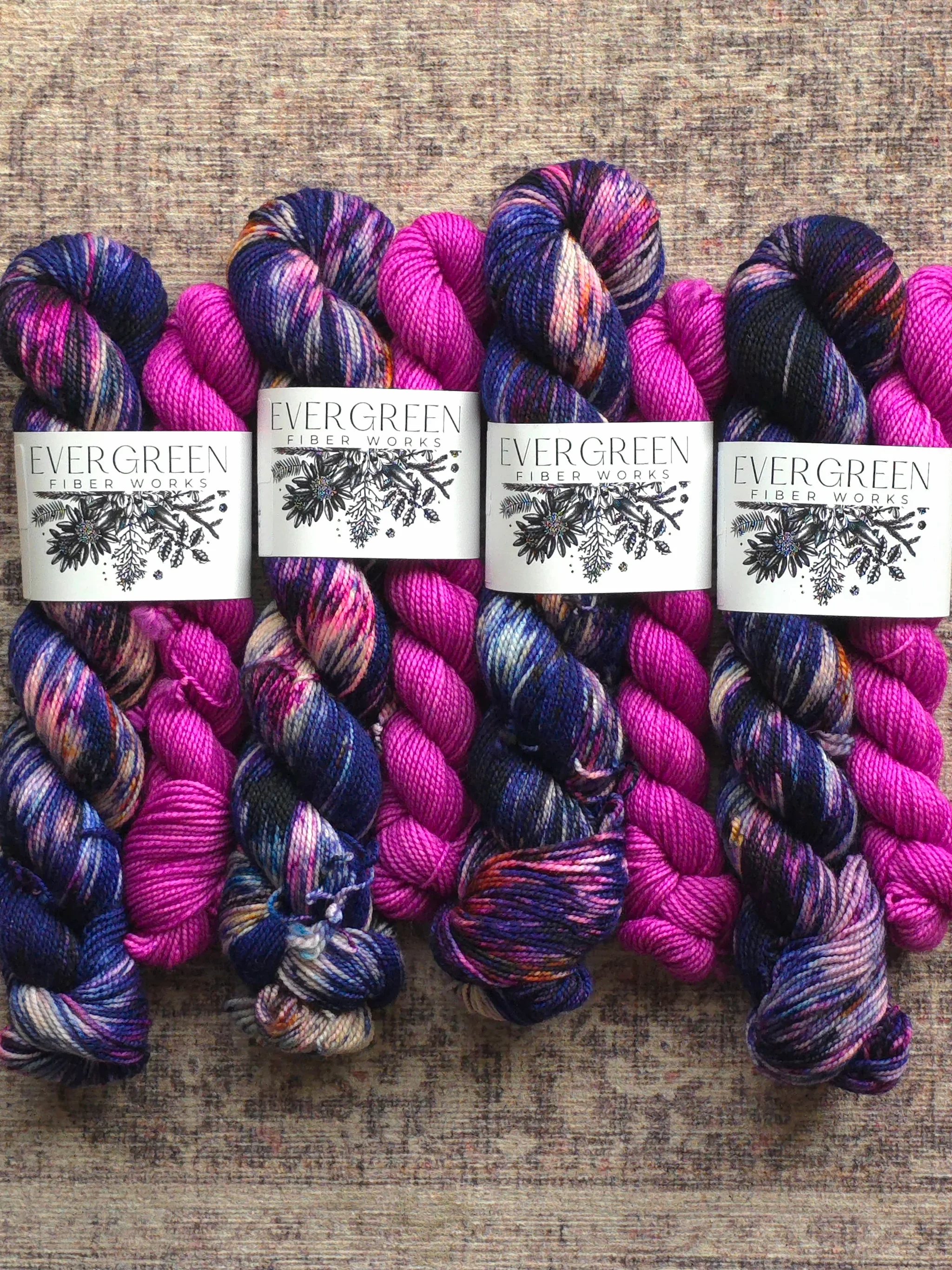 Evergreen Fiber Works - 4 Ply Sock Sets and Sock Hand Dyed Yarn