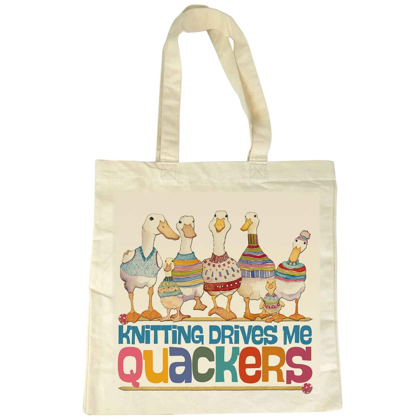 Emma Ball - Canvas Bag - Knitting Drives Me Quakers!! (Dapper Ducks)