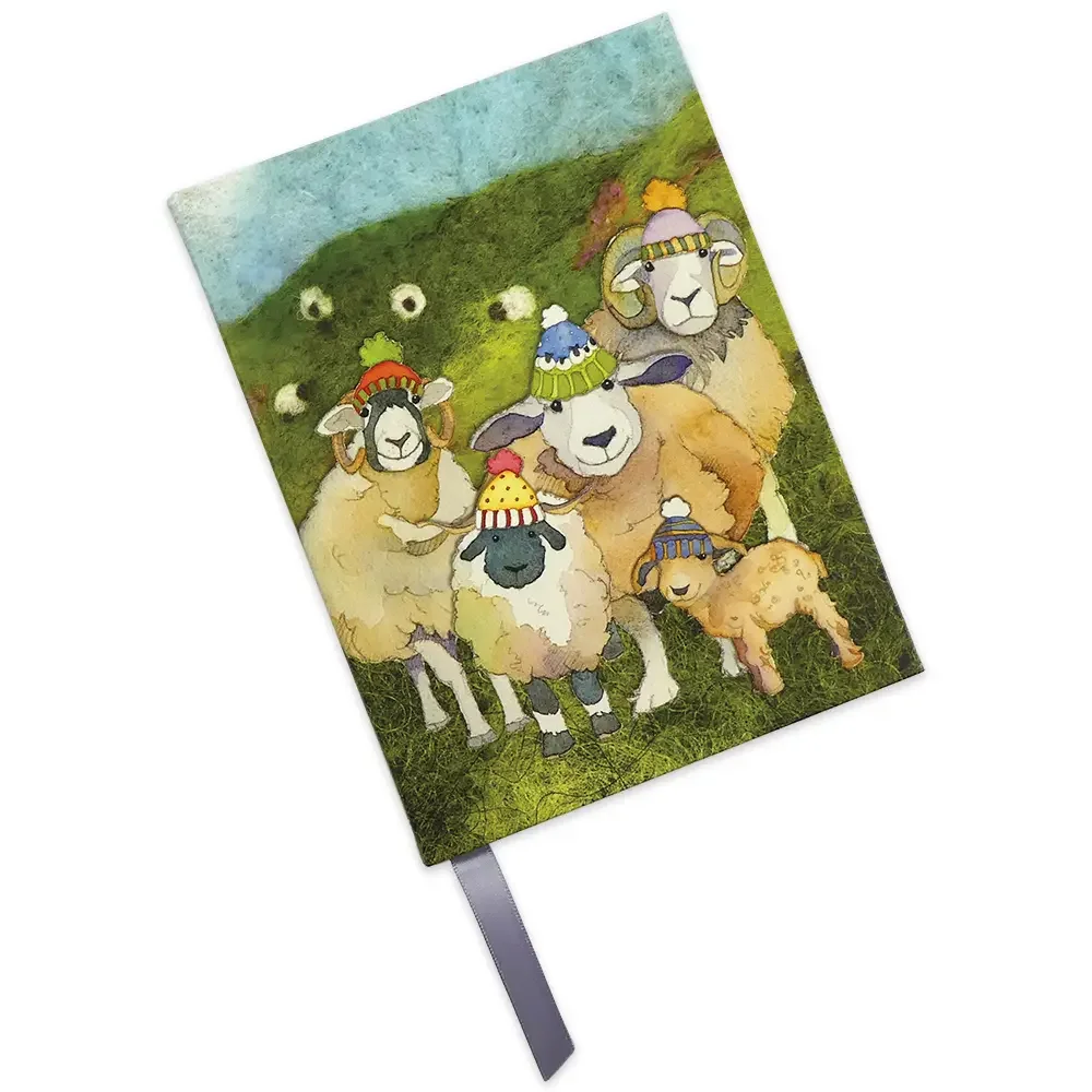 Emma Ball - Bound Notebook - Felted Sheep (New - Happy Sheep)